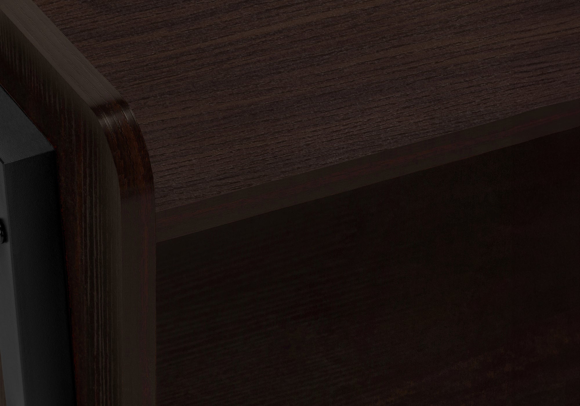Accent Table - 23"H / Brown Reclaimed-Look / Black Metal-Accent Table-DECOROLALA