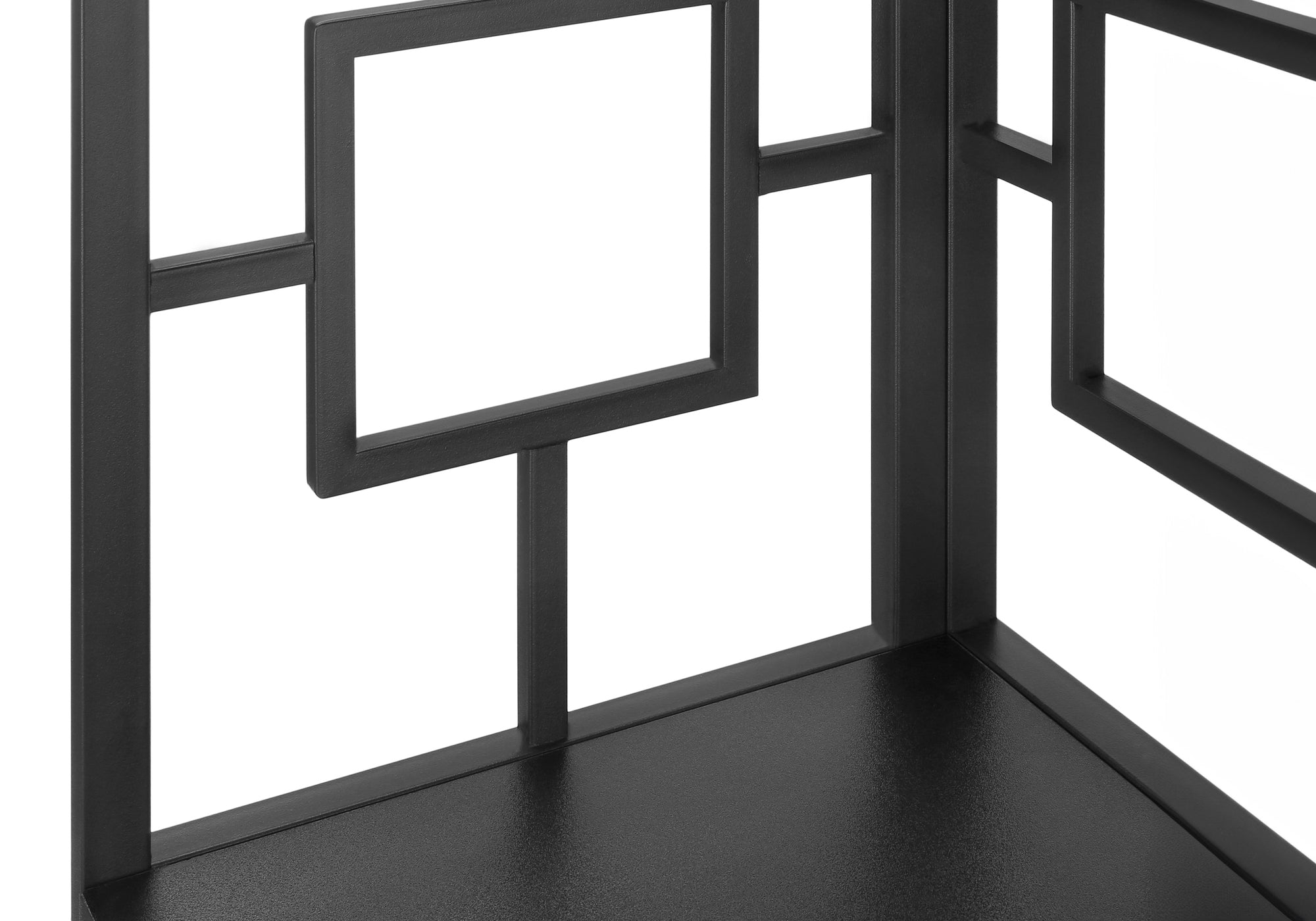 Bookcase - 62"H / Black / Black Metal Corner Etagere-Bookshelf-DECOROLALA