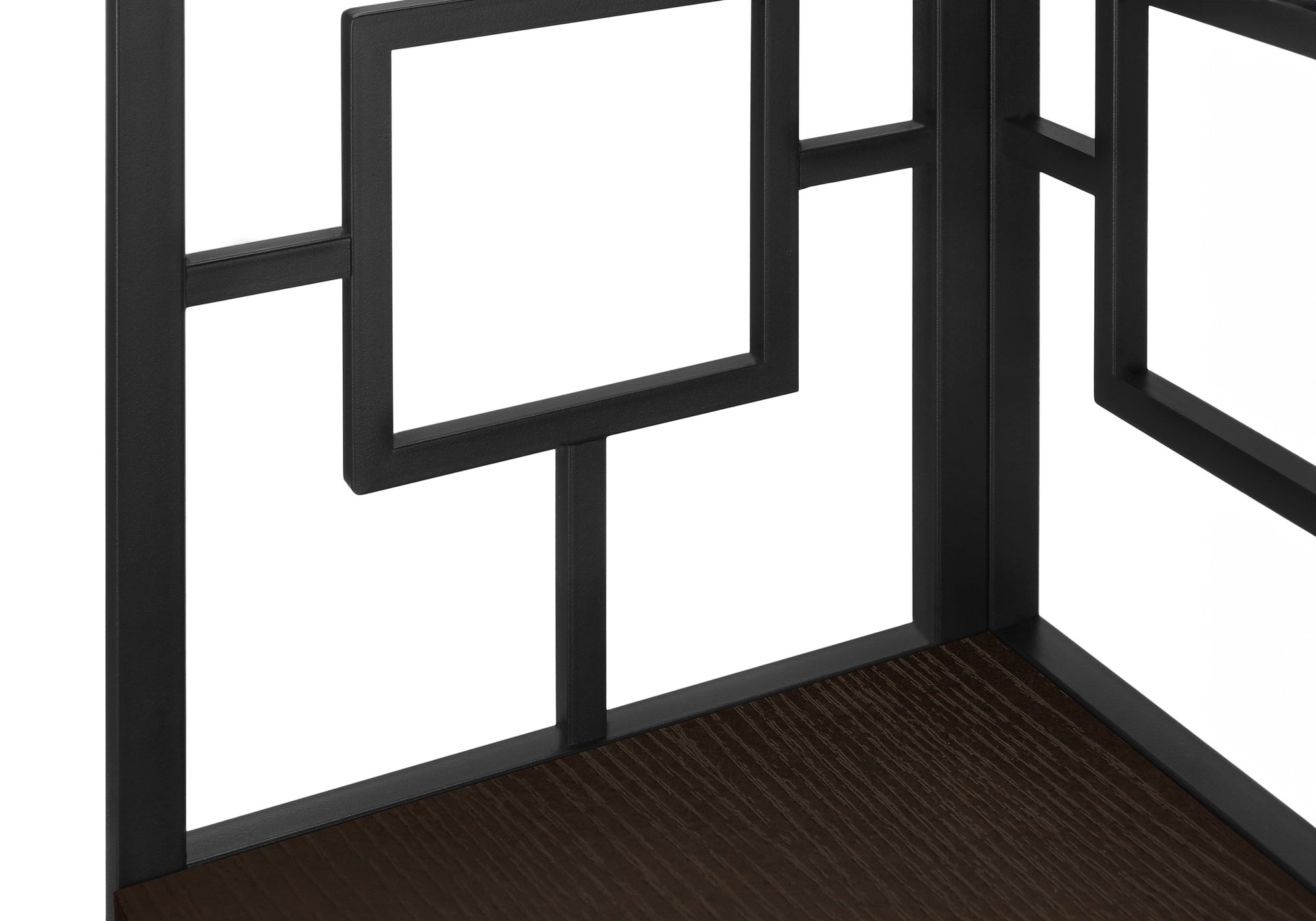 Bookcase - 62"H / Black / Black Metal Corner Etagere-Bookshelf-DECOROLALA