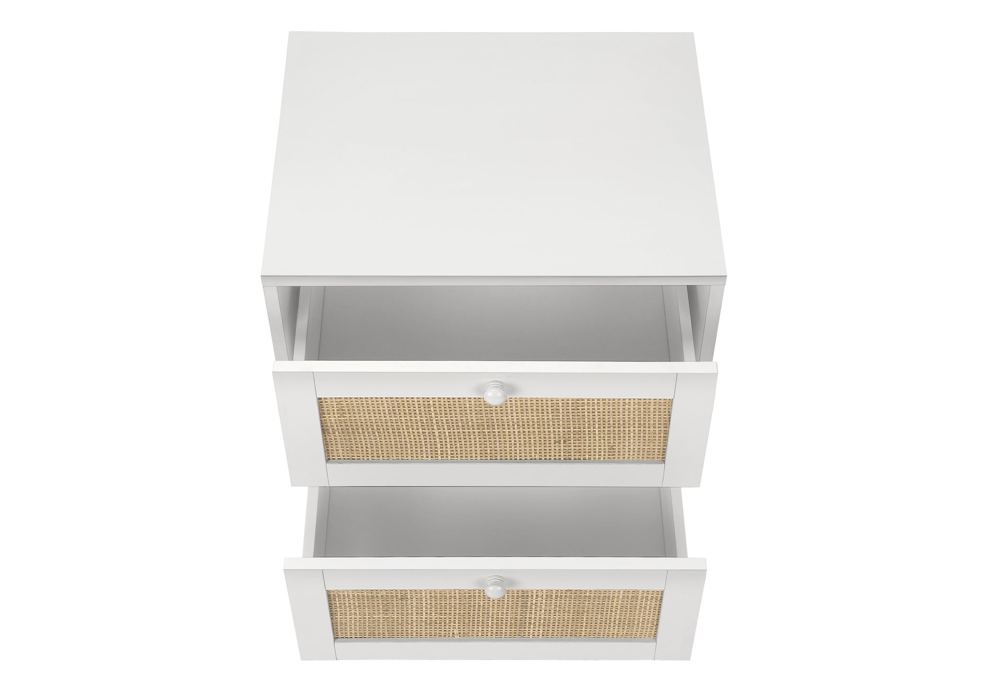 Accent Table - 24"H / Walnut End Table With 2 Drawers-Accent Table-DECOROLALA
