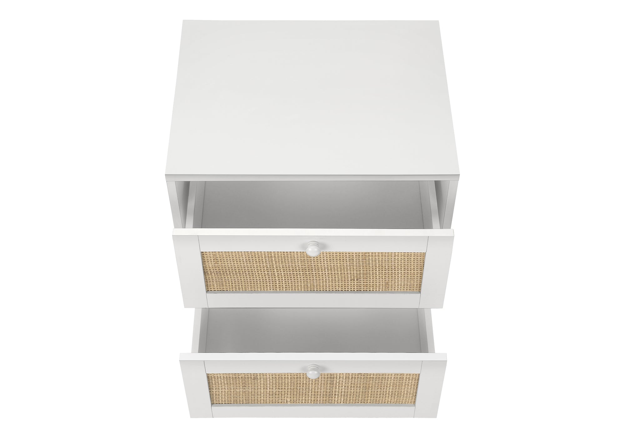Accent Table - 24"H / Walnut End Table With 2 Drawers-Accent Table-DECOROLALA