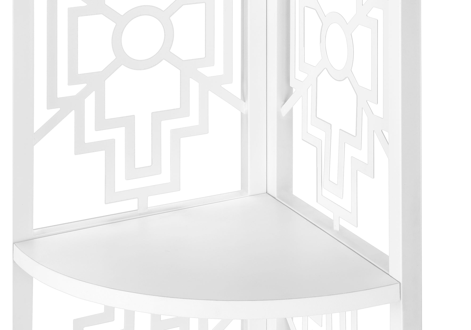 Bookcase - 62"H / Dark Taupe / Black Metal Corner Etagere-Bookshelf-DECOROLALA