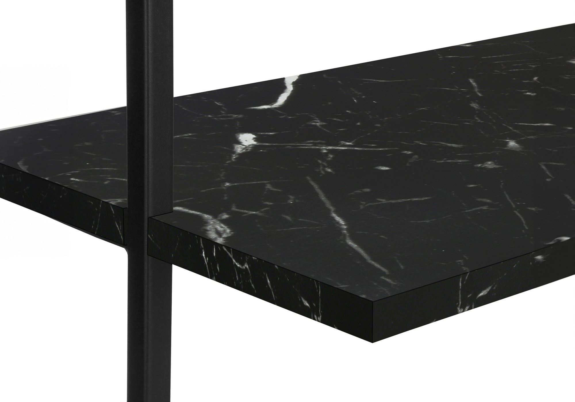 Bookcase - 72"H Ladder Grey / Black Metal-Bookshelf-DECOROLALA