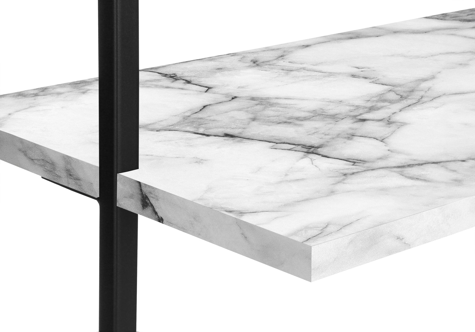 Bookcase - 72"H Ladder Grey / Black Metal-Bookshelf-DECOROLALA
