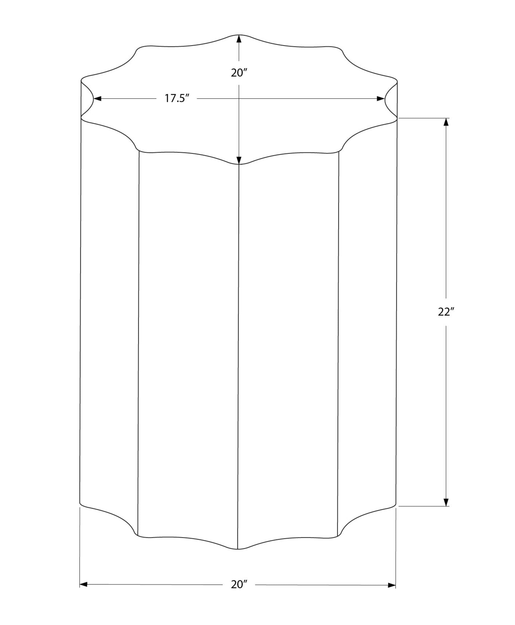 Accent Table - 22"H / Gold Iron Metal End Table-Accent Table-DECOROLALA