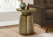Accent Table - 22"H / Gold Iron Metal Drum End-Accent Table-DECOROLALA
