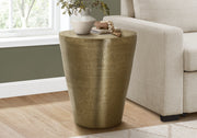 Accent Table - 22"H / Gold Iron Metal Drum End Table-Accent Table-DECOROLALA