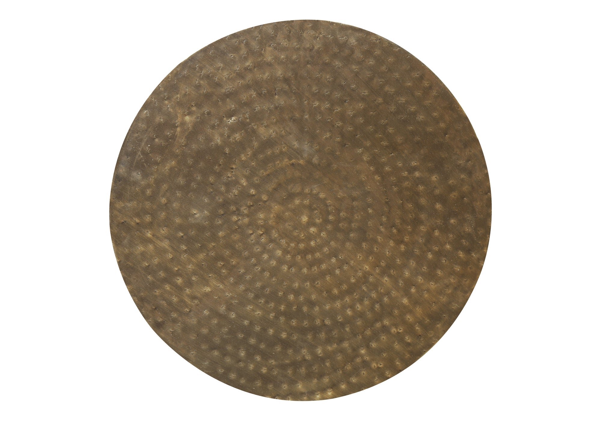 Accent Table - 22"H / Gold Iron Metal Drum End Table-Accent Table-DECOROLALA