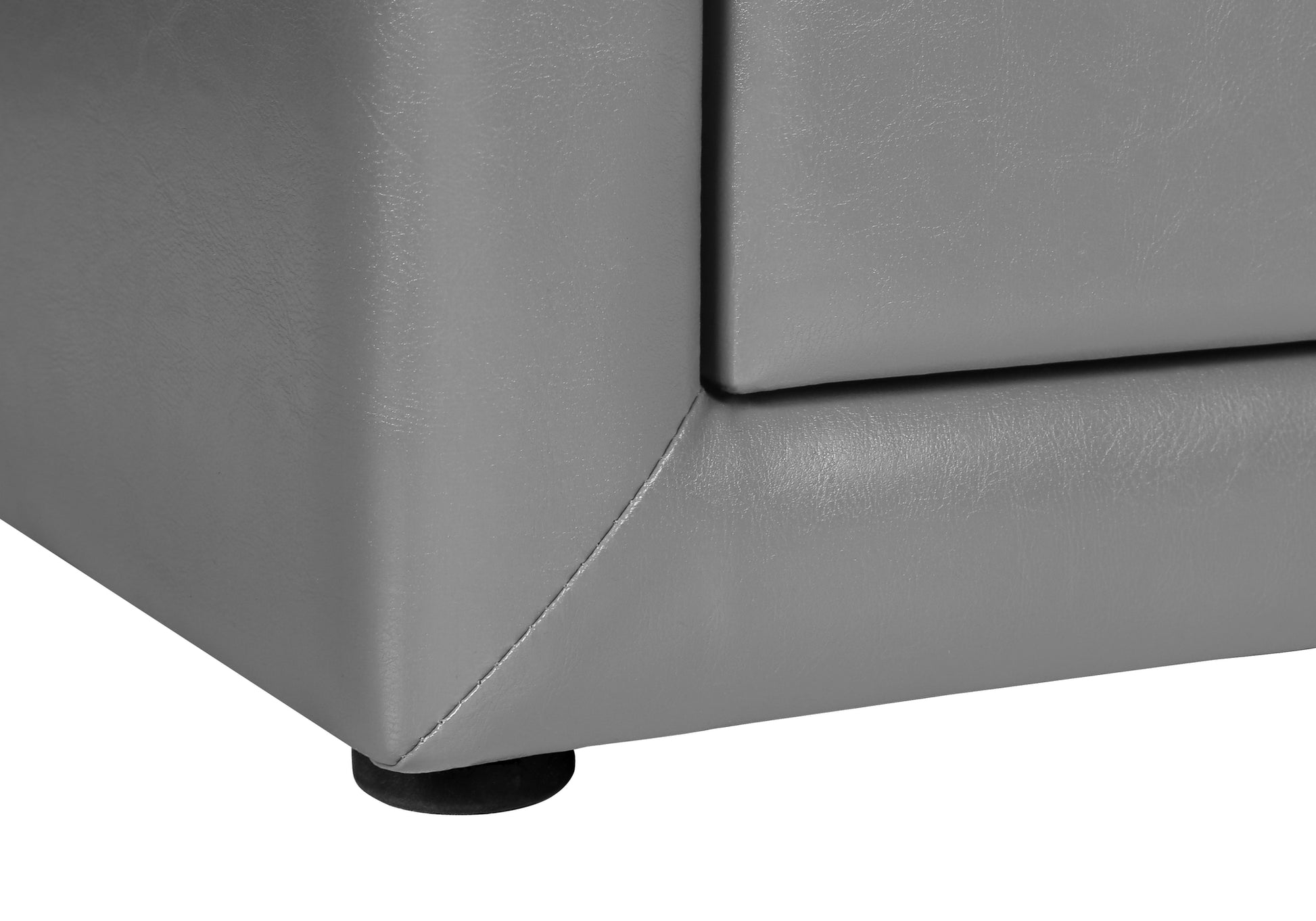 Nightstand - 21"H / Grey Leather-Look-Nightstands & Bedside Tables-DECOROLALA