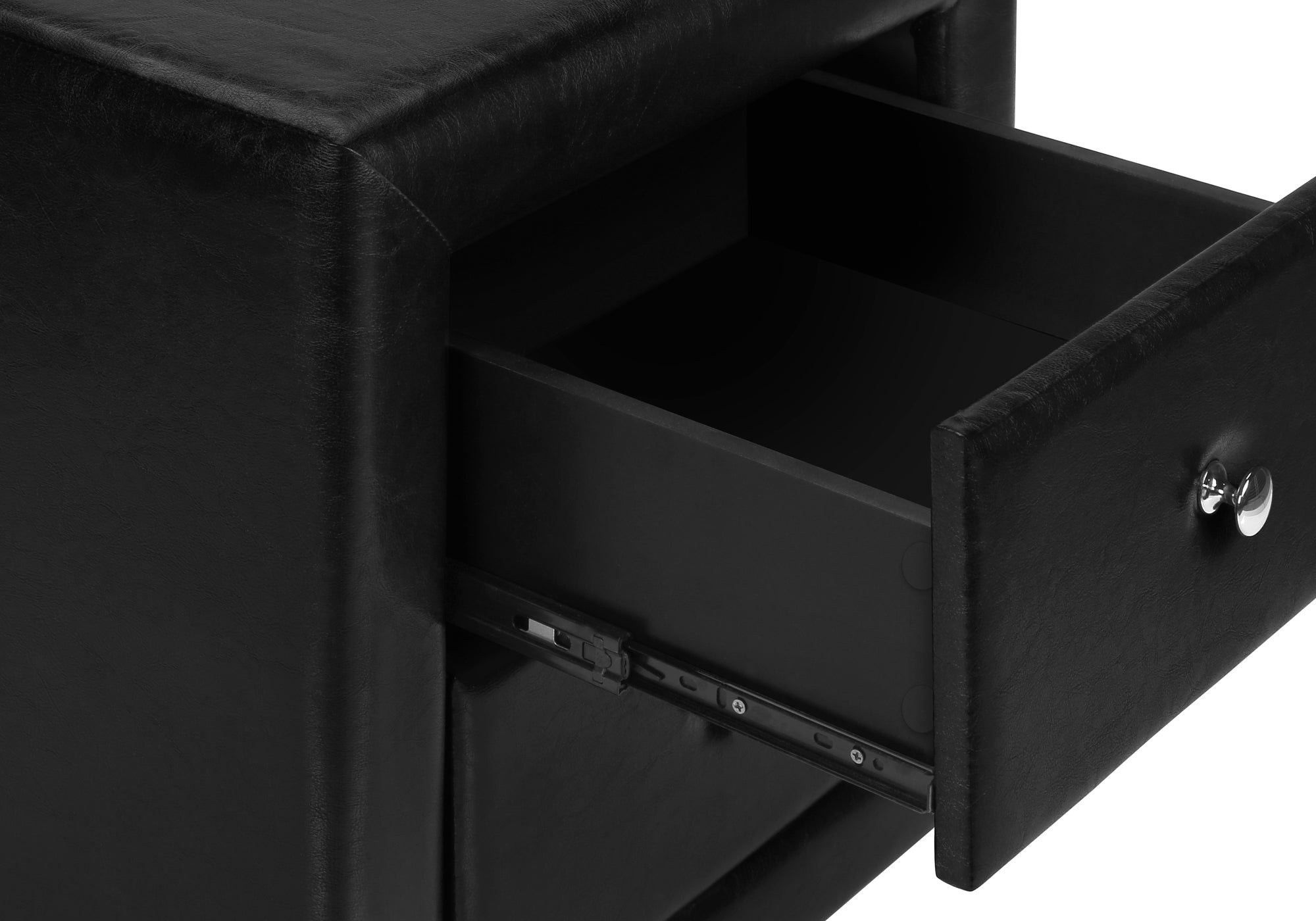 Nightstand - 21"H / Grey Leather-Look-Nightstands & Bedside Tables-DECOROLALA
