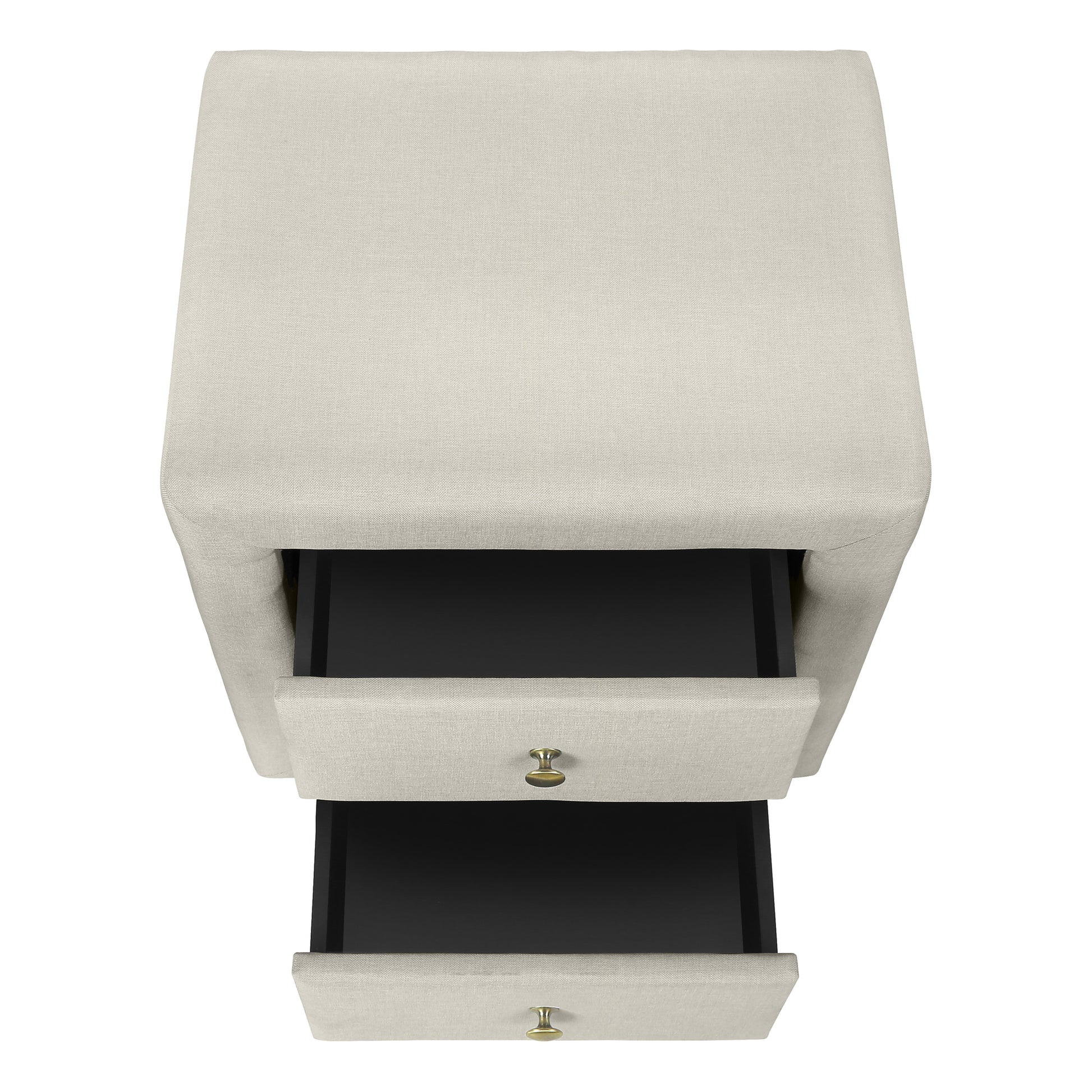 Nightstand - 21"H / Grey Leather-Look-Nightstands & Bedside Tables-DECOROLALA
