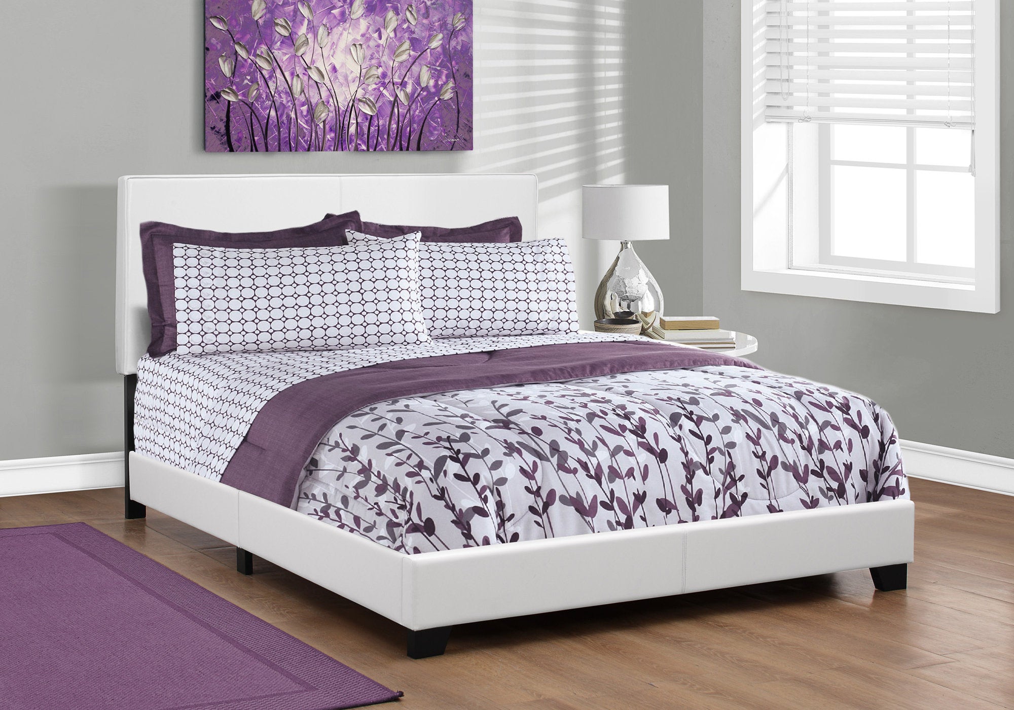 Bed - Queen Size / Dark Brown Leather-Look-Standard Beds-DECOROLALA