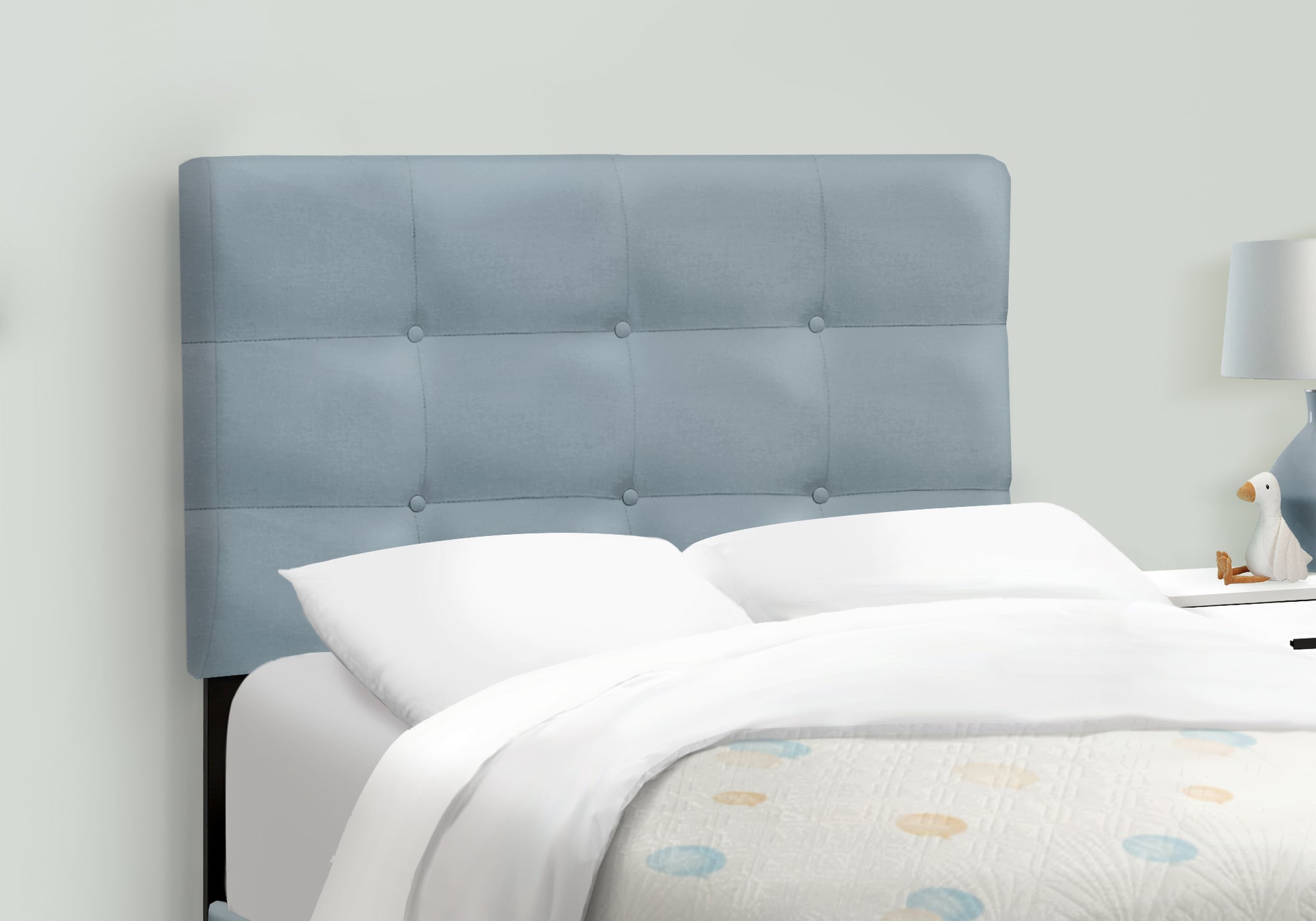 Bed - Twin Size / Dark Grey Boucle Fabric-Standard Beds-DECOROLALA