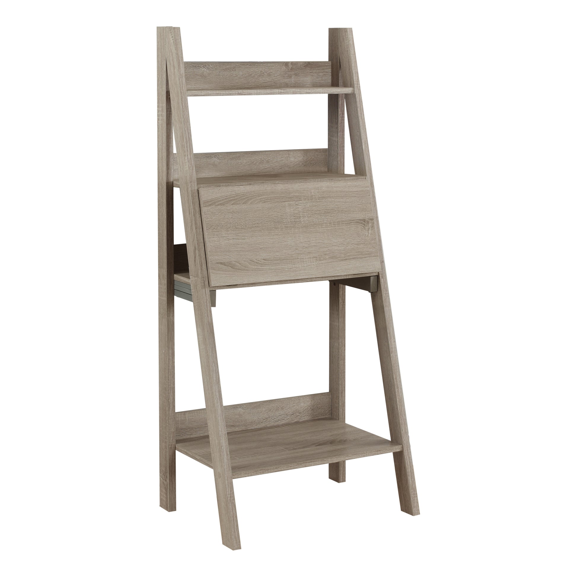 Computer Desk - 61"H / Dark Taupe Ladder Style-Computer Desk-DECOROLALA
