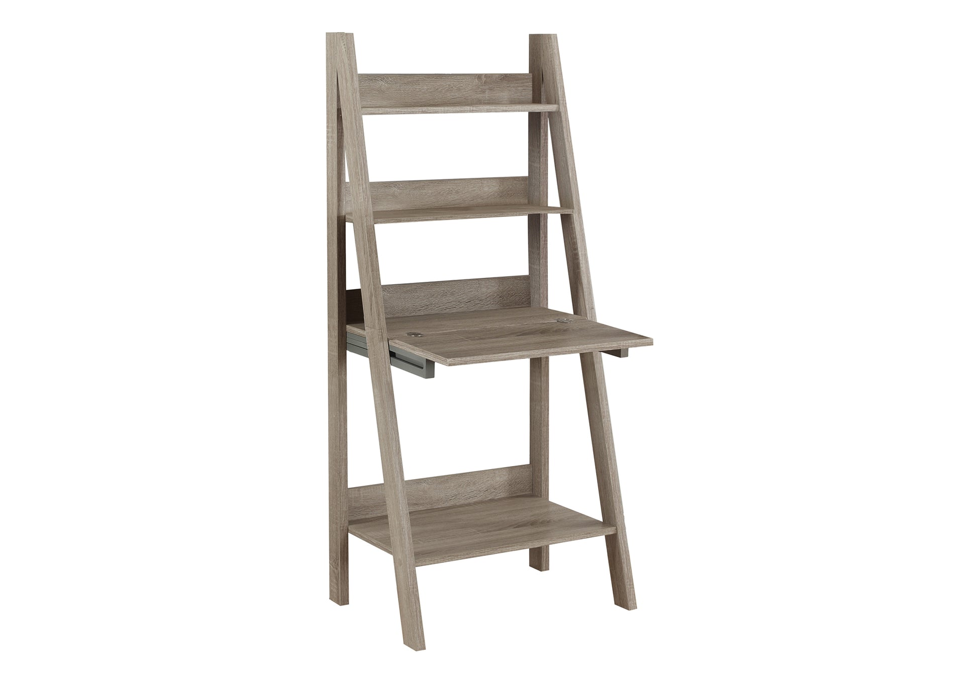 Computer Desk - 61"H / Dark Taupe Ladder Style-Computer Desk-DECOROLALA