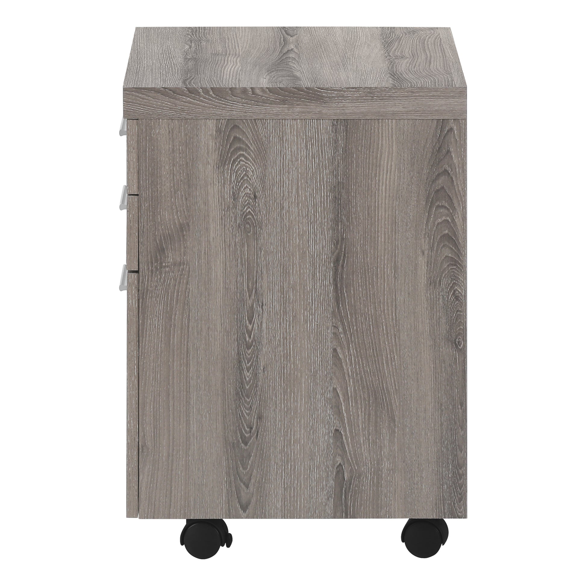 Filing Cabinet - 3 Drawer / White On Castors-Computer Desk-DECOROLALA