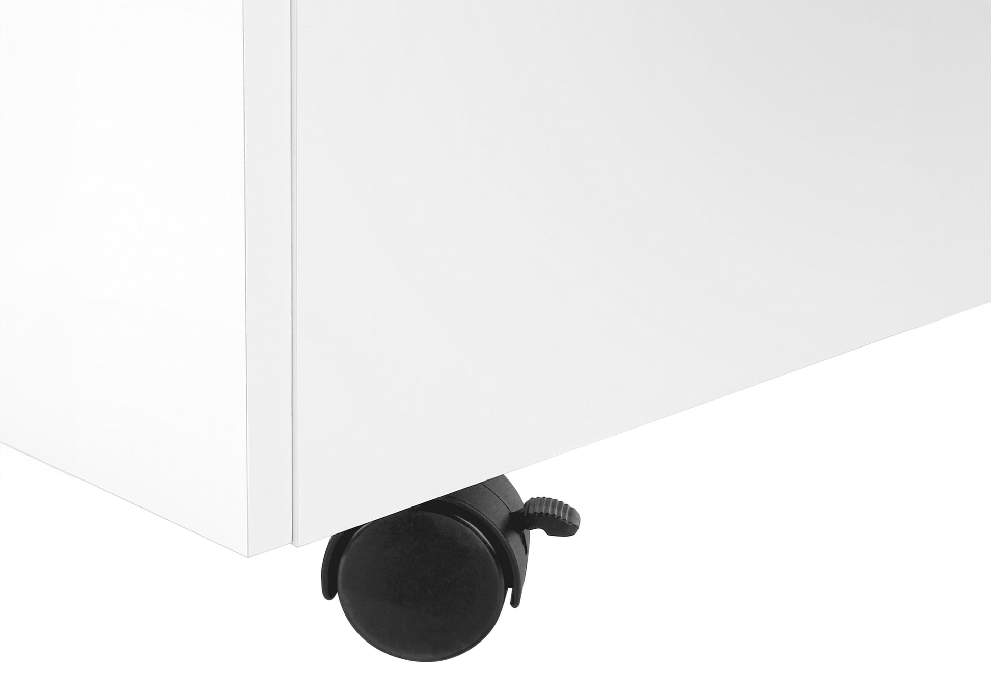 Filing Cabinet - 3 Drawer / White On Castors-Computer Desk-DECOROLALA
