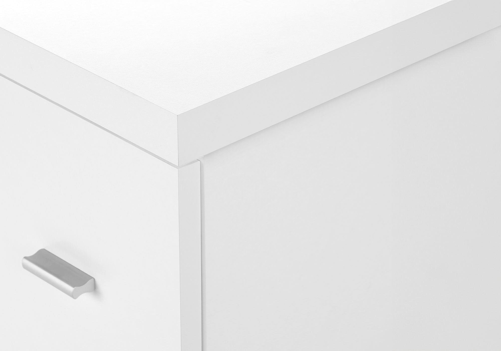Office Cabinet - White With 2 Drawers On Castors-Computer Desk-DECOROLALA