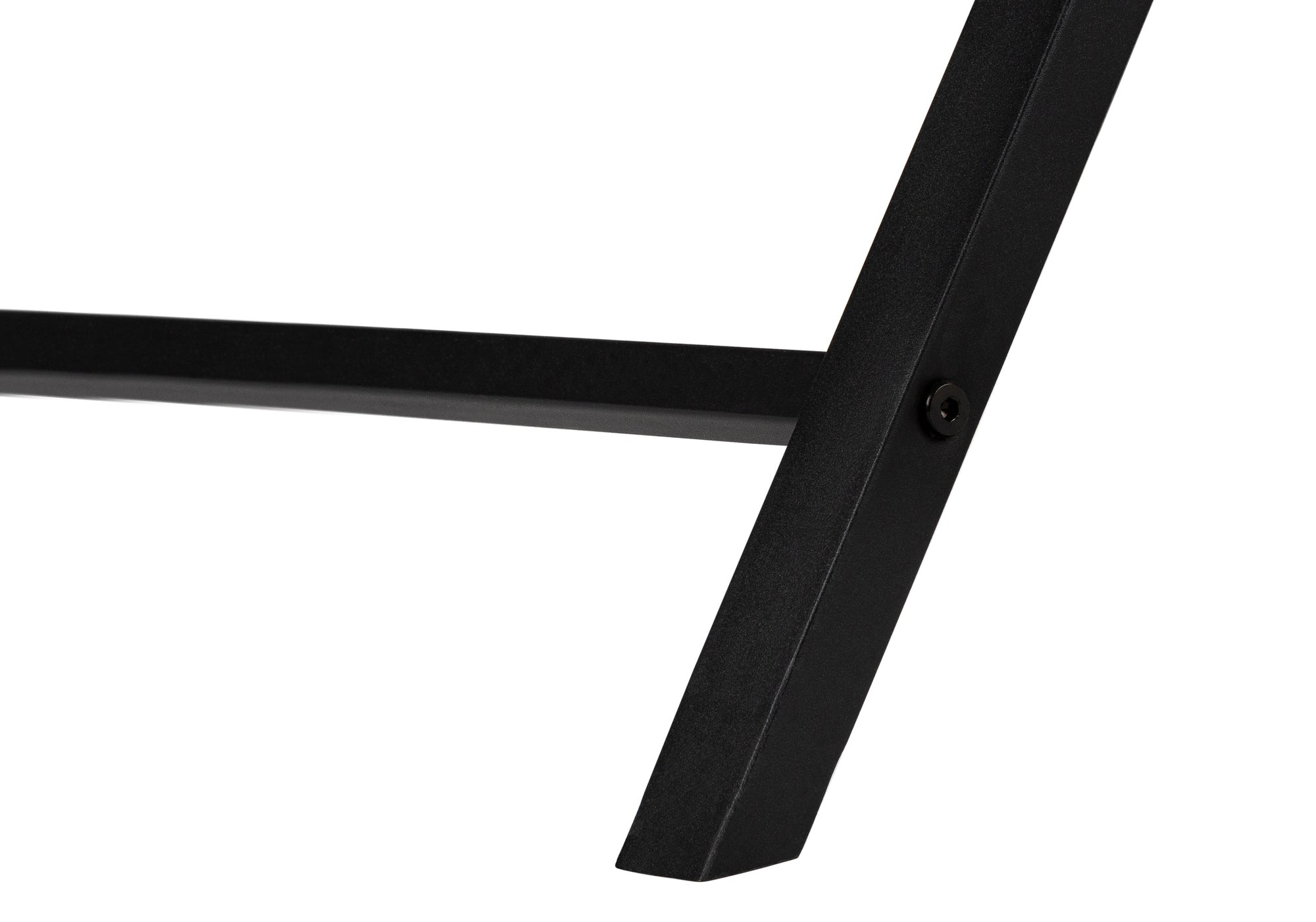 Computer Desk - 55"L / White Top / Black Metal Corner-Computer Desk-DECOROLALA