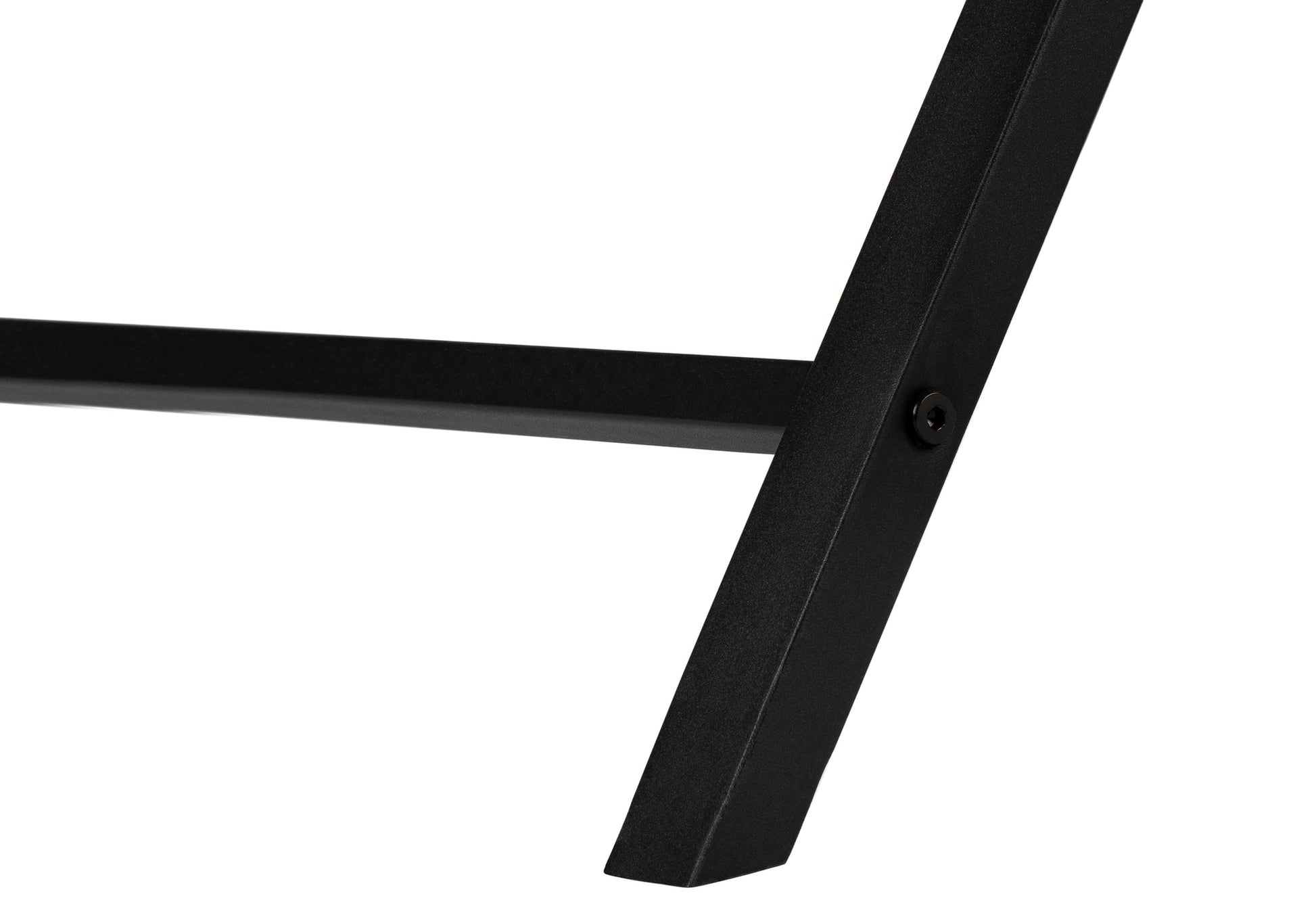 Computer Desk - 55"L / White Top / Black Metal Corner-Computer Desk-DECOROLALA