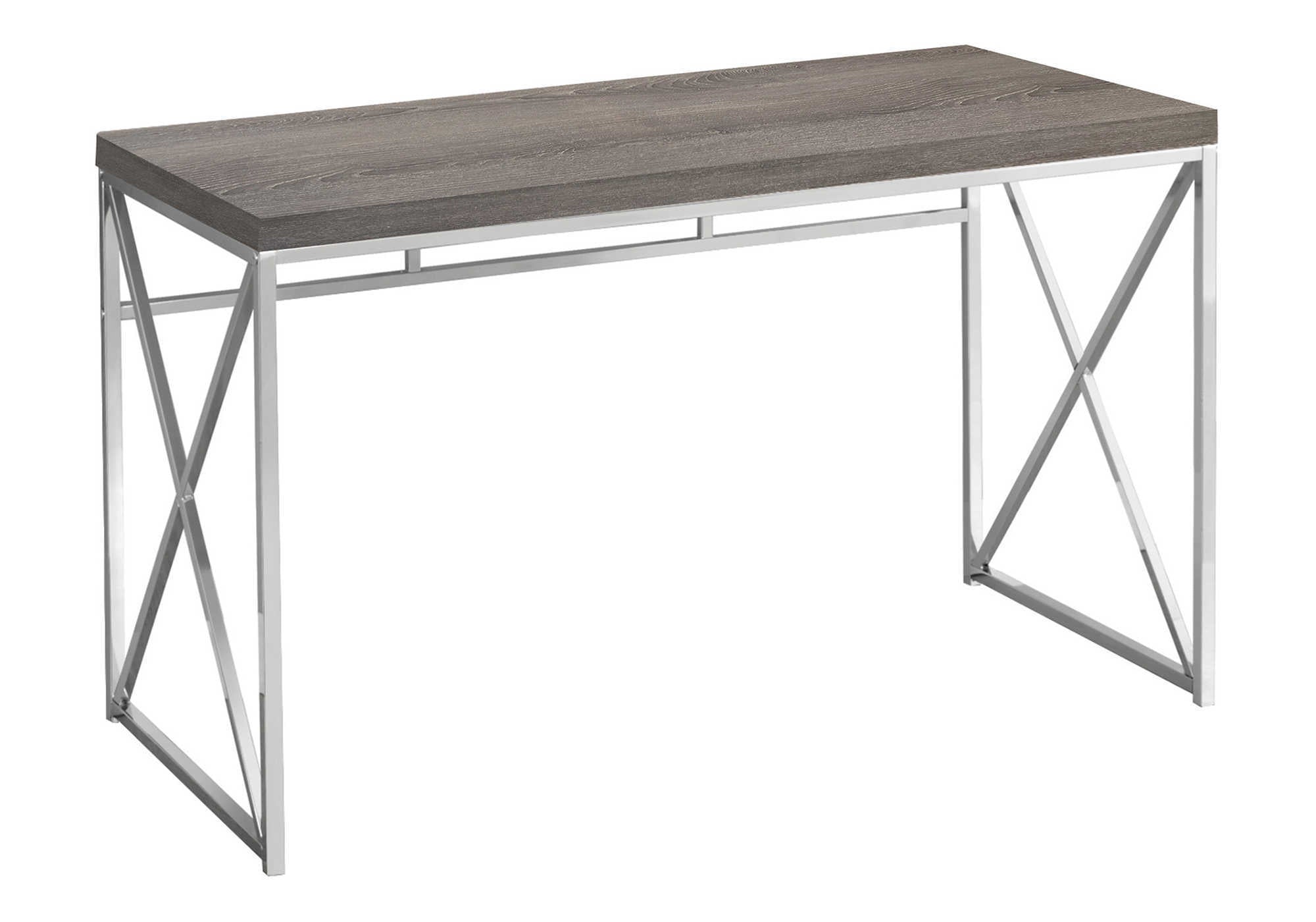 Computer Desk - 48"L / Espresso / Gold Metal-Computer Desk-DECOROLALA