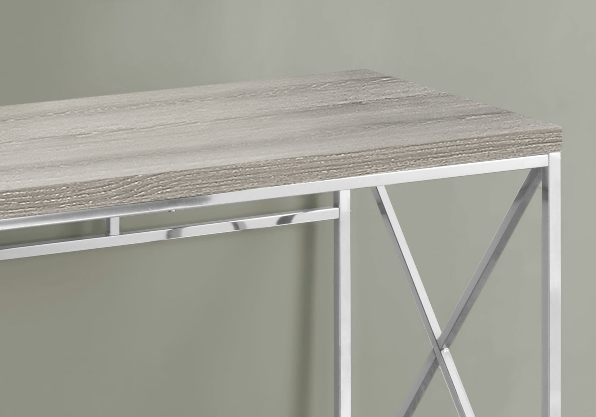 Computer Desk - 48"L / Espresso / Gold Metal-Computer Desk-DECOROLALA