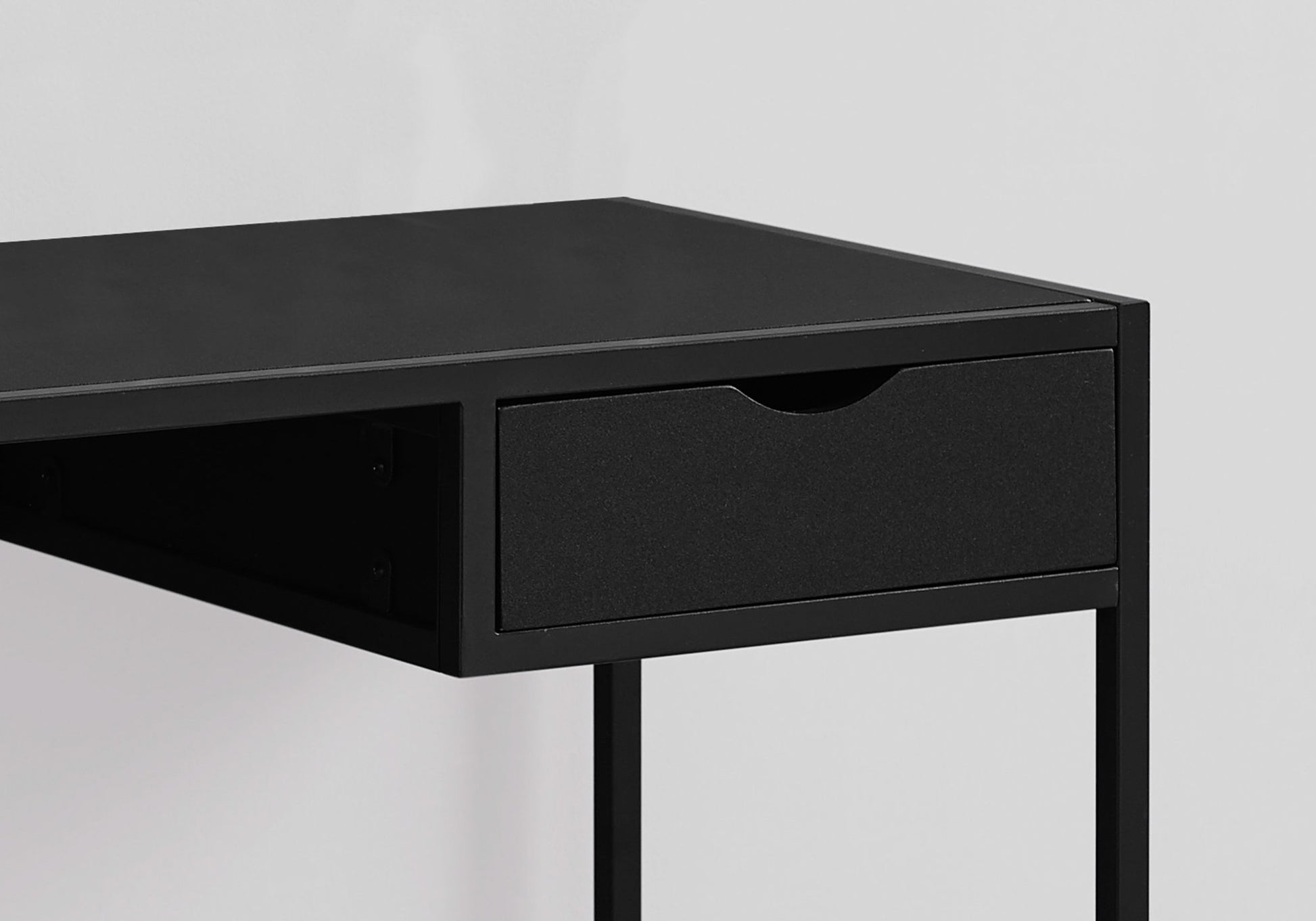 Computer Desk - 42"L / Grey / Dark Grey Metal-Computer Desk-DECOROLALA