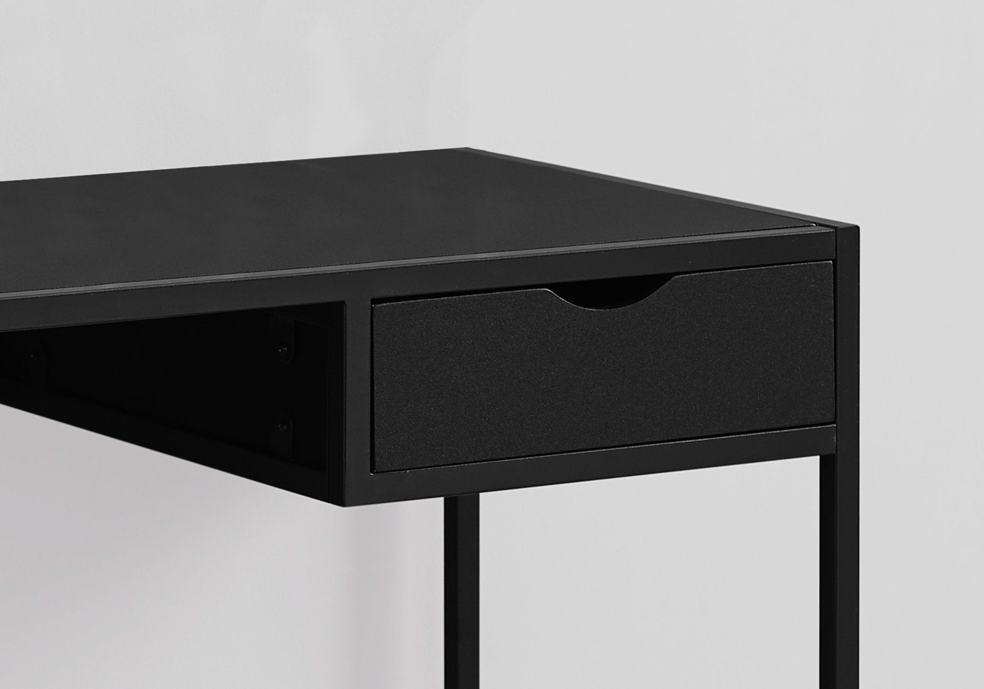 Computer Desk - 42"L / Grey / Dark Grey Metal-Computer Desk-DECOROLALA