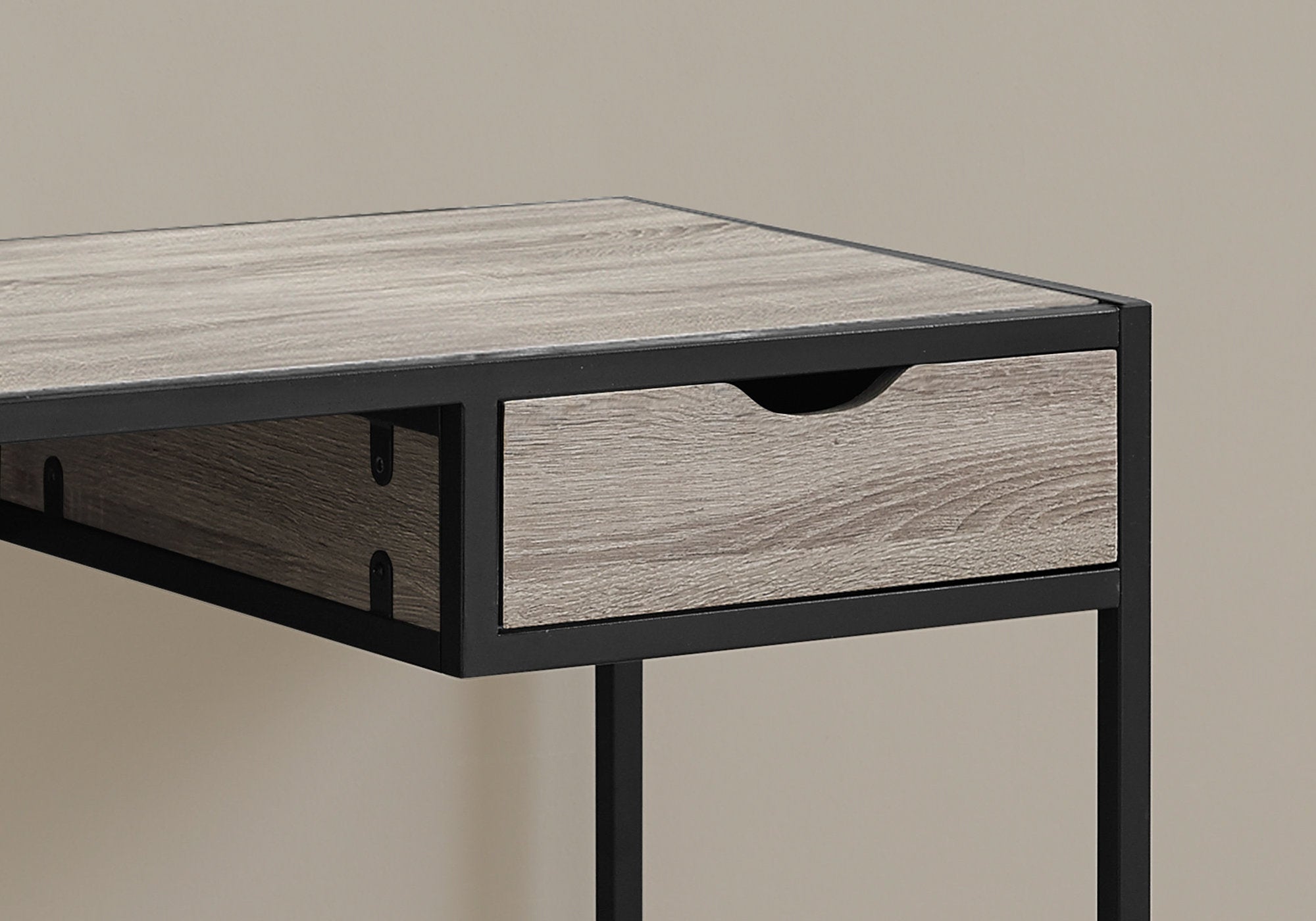 Computer Desk - 42"L / Grey / Dark Grey Metal-Computer Desk-DECOROLALA