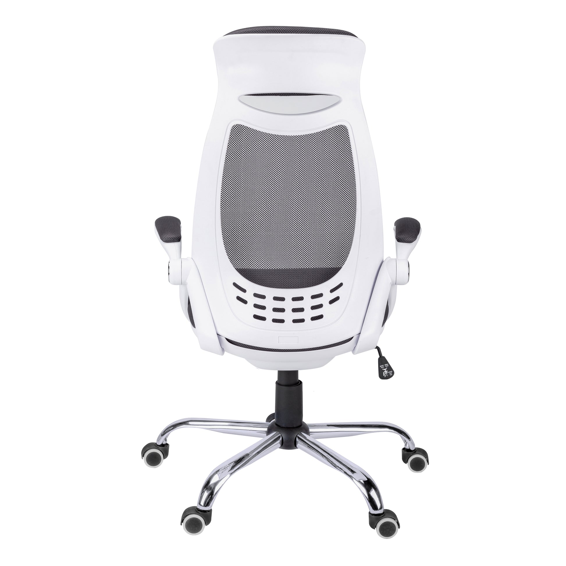 Office Chair - Black Mesh / Chrome High-Back Executive-Computer Desk-DECOROLALA