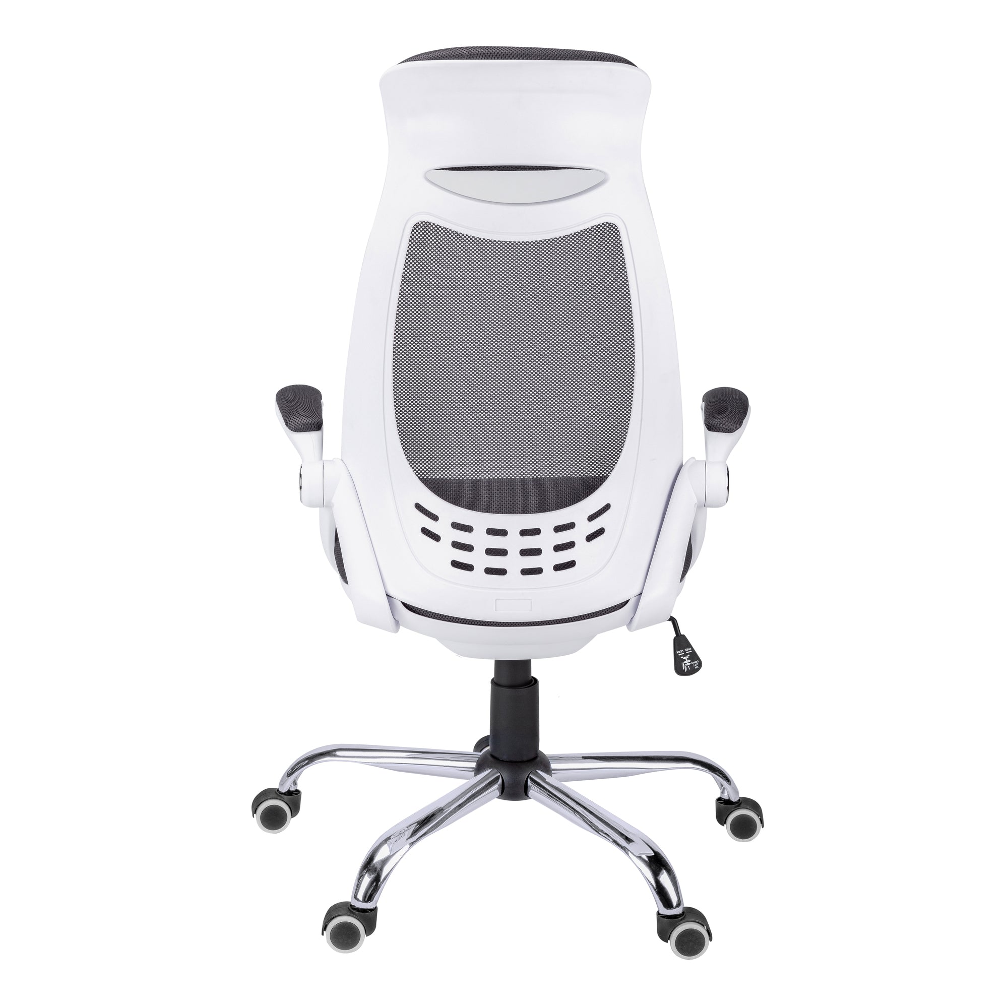 Office Chair - Black Mesh / Chrome High-Back Executive-Computer Desk-DECOROLALA