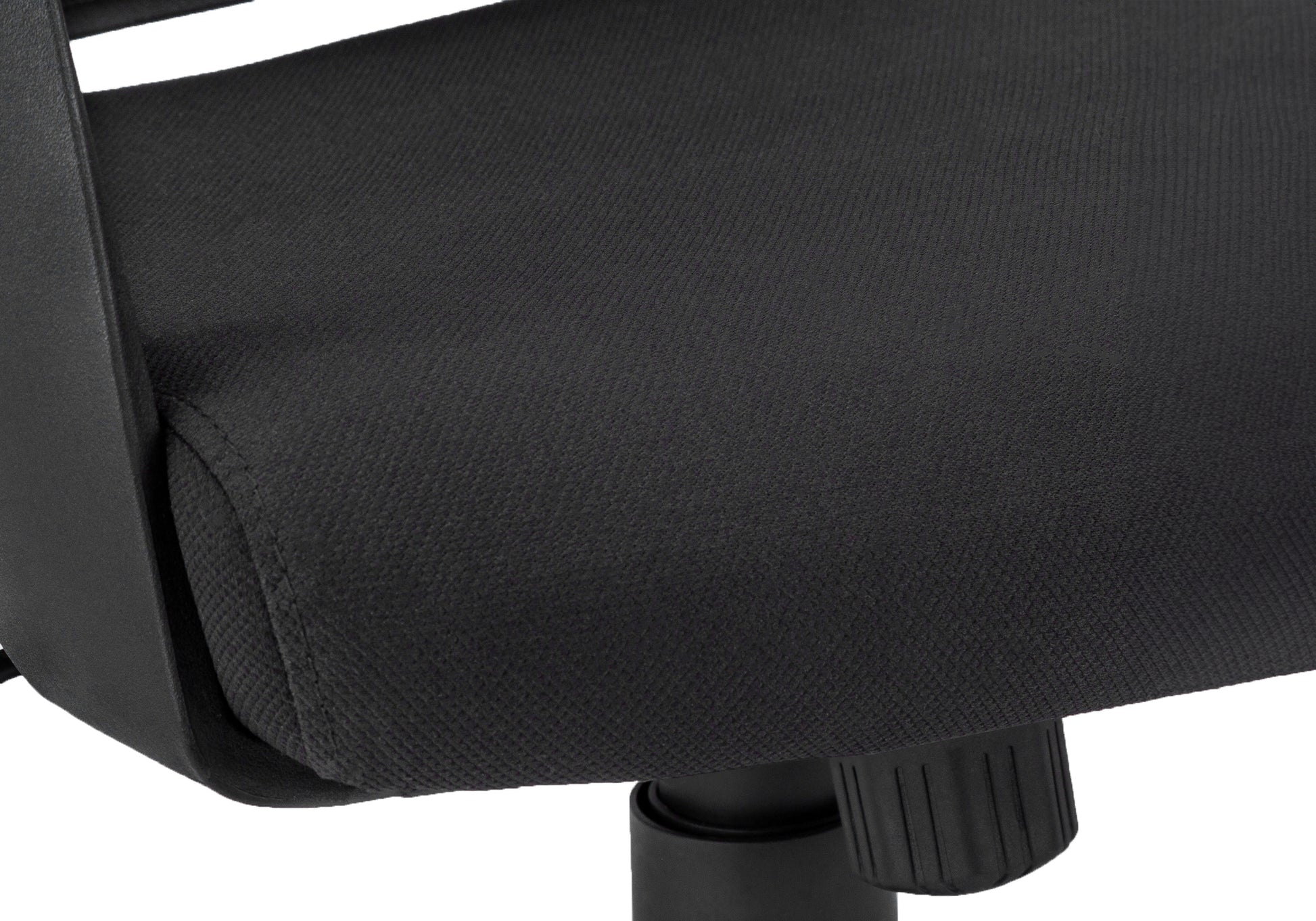 Office Chair - White / Grey Fabric / High Back Executive-Computer Desk-DECOROLALA