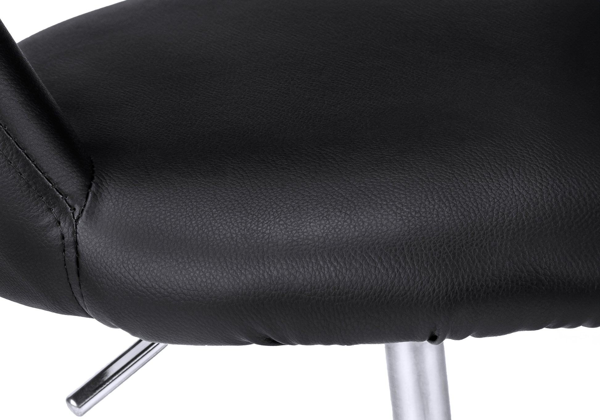 OFFICE CHAIR - BLACK / CHROME METAL HYDRAULIC LIFT BASE-Computer Desk-DECOROLALA