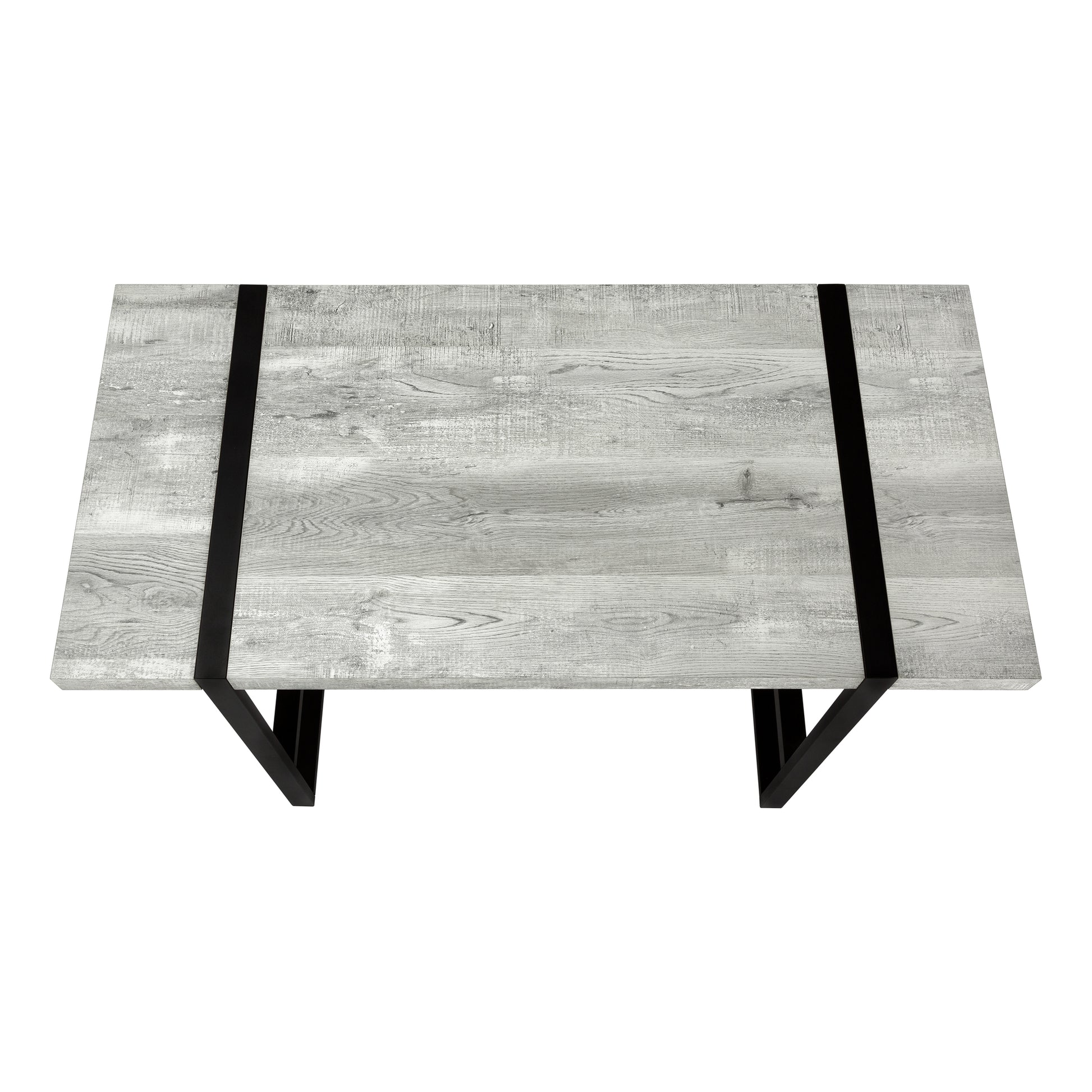Computer Desk - 48"L / Dark Taupe / Black Metal-Computer Desk-DECOROLALA