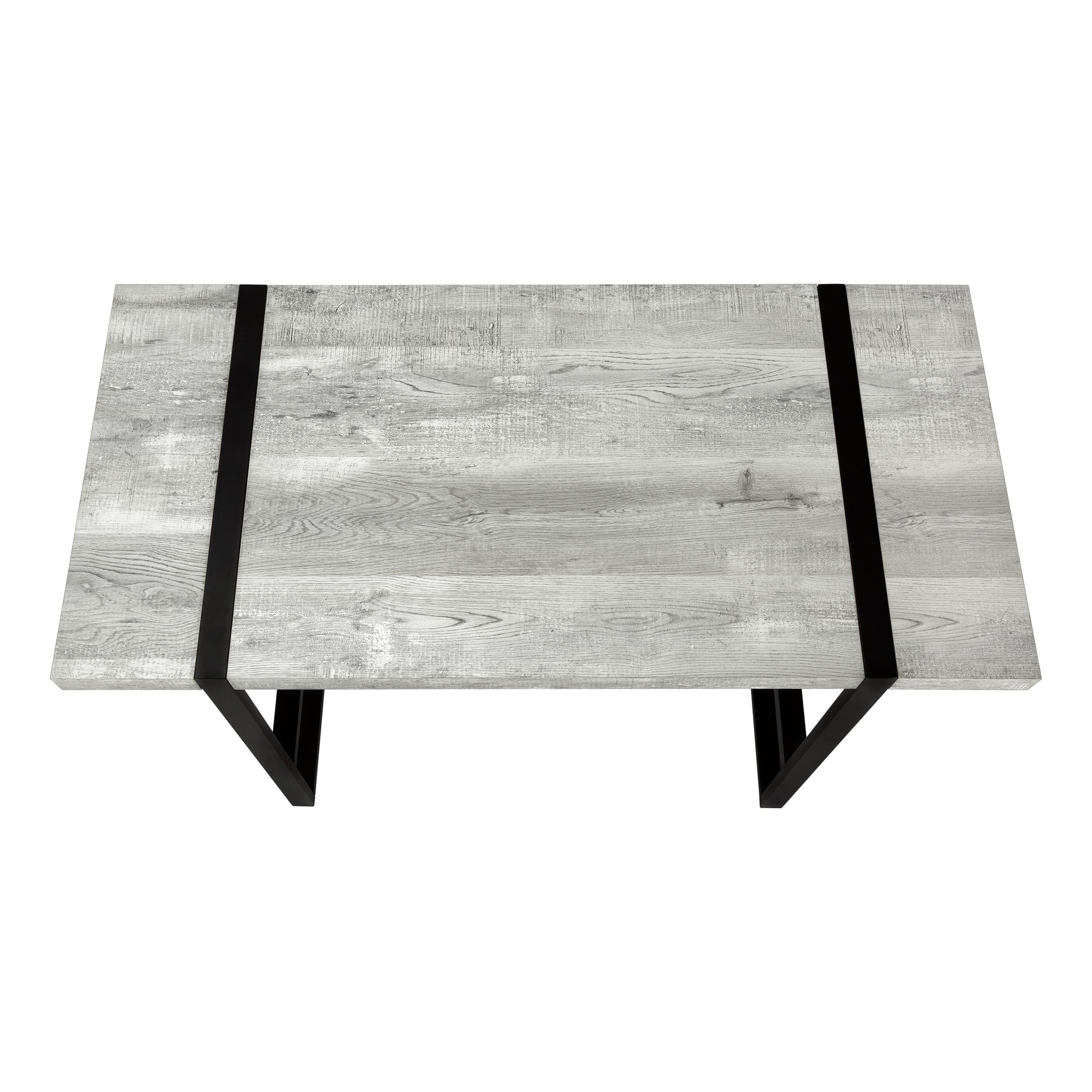 Computer Desk - 48"L / Dark Taupe / Black Metal-Computer Desk-DECOROLALA