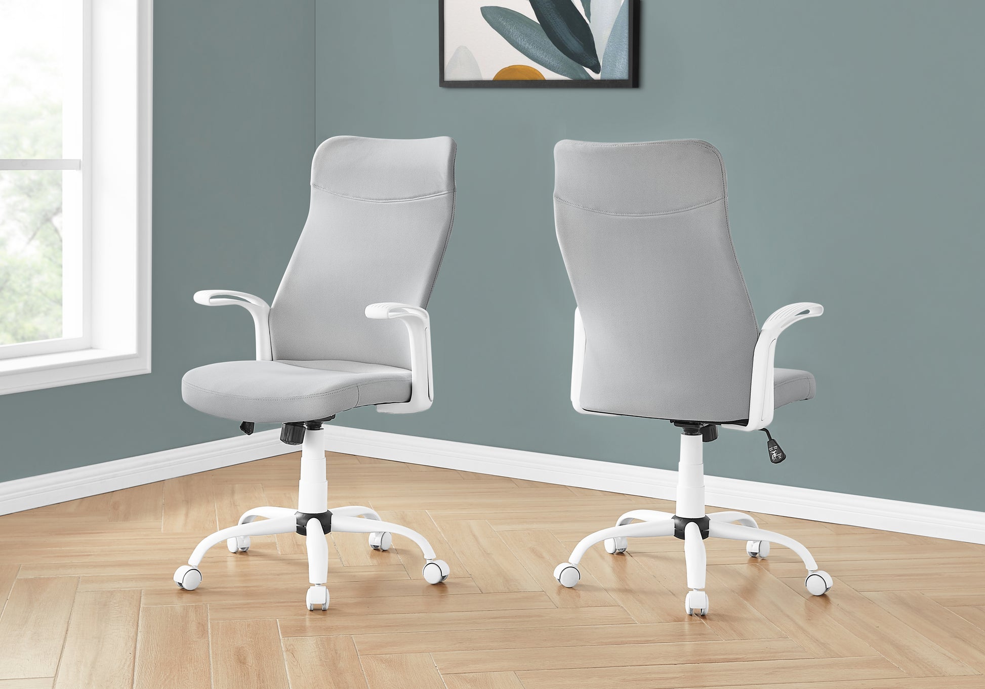 Office Chair - Black / Black Fabric / Multi Position-Office Chair-DECOROLALA