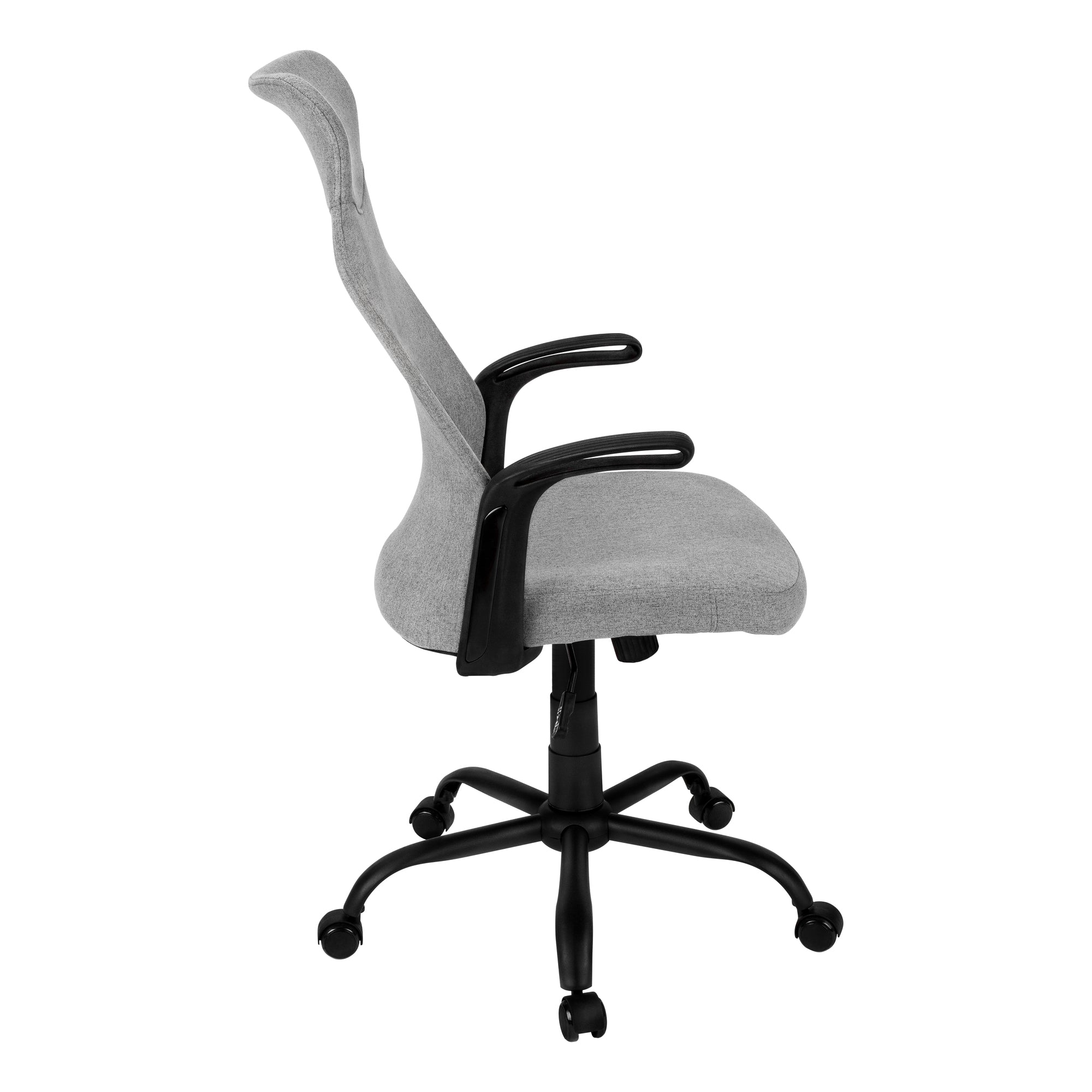 Office Chair - Black / Black Fabric / Multi Position-Office Chair-DECOROLALA