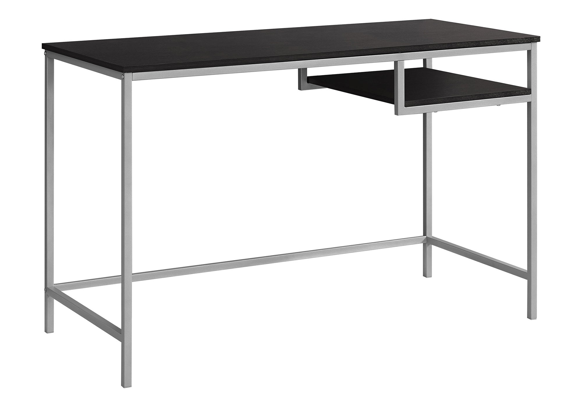 Computer Desk - 48"L / White / Silver Metal-Computer Desk-DECOROLALA
