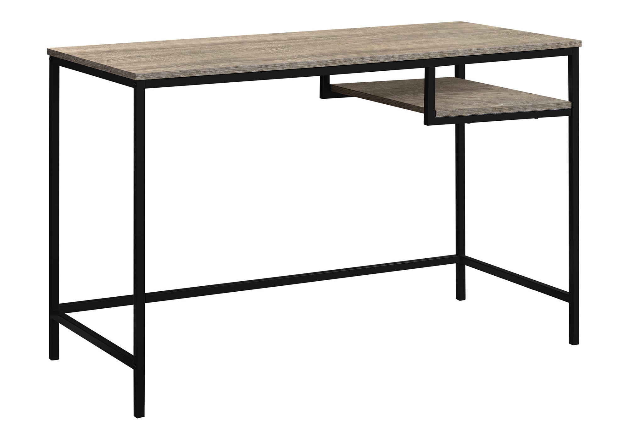 Computer Desk - 48"L / White / Silver Metal-Computer Desk-DECOROLALA