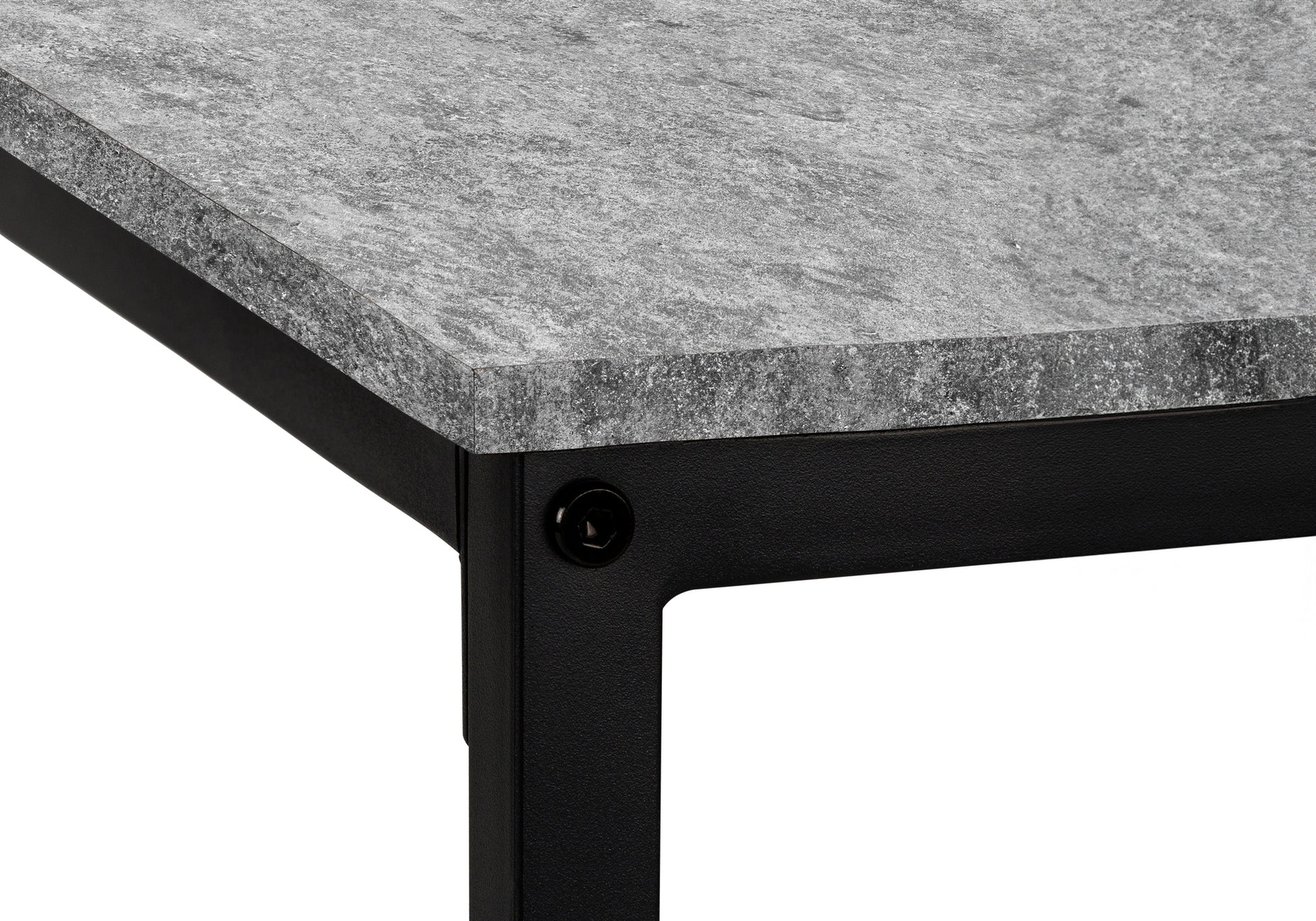 Computer Desk - 58"L / Espresso Top / Black Metal Corner-Computer Desk-DECOROLALA