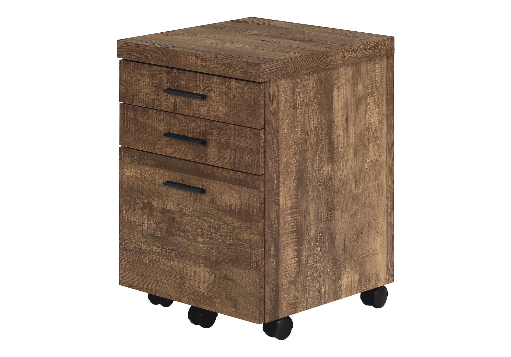 Filing Cabinet - 3 Drawer / White On Castors-Computer Desk-DECOROLALA