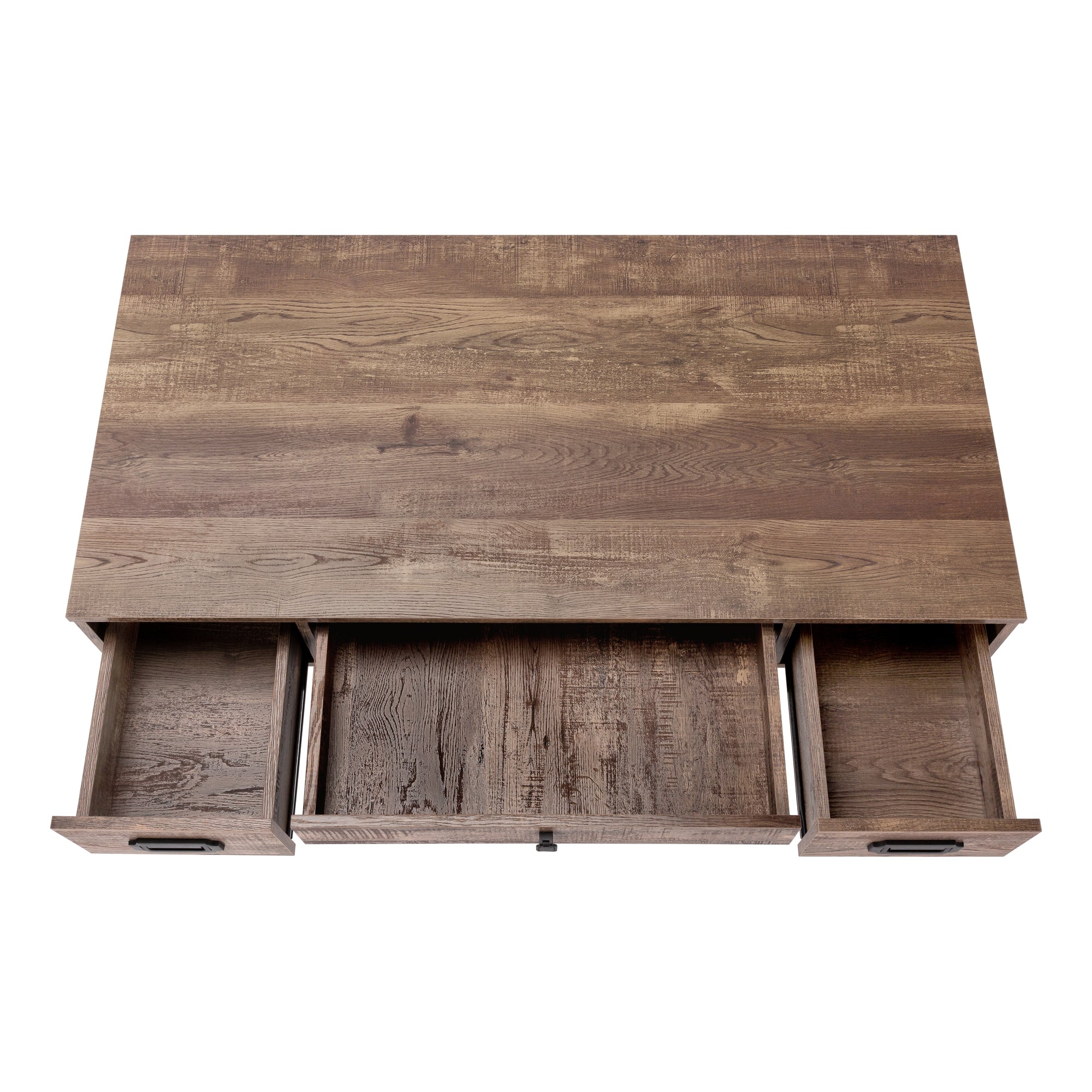 Computer Desk - 48"L / Brown Reclaimed Wood / Black Metal-Computer Desk-DECOROLALA