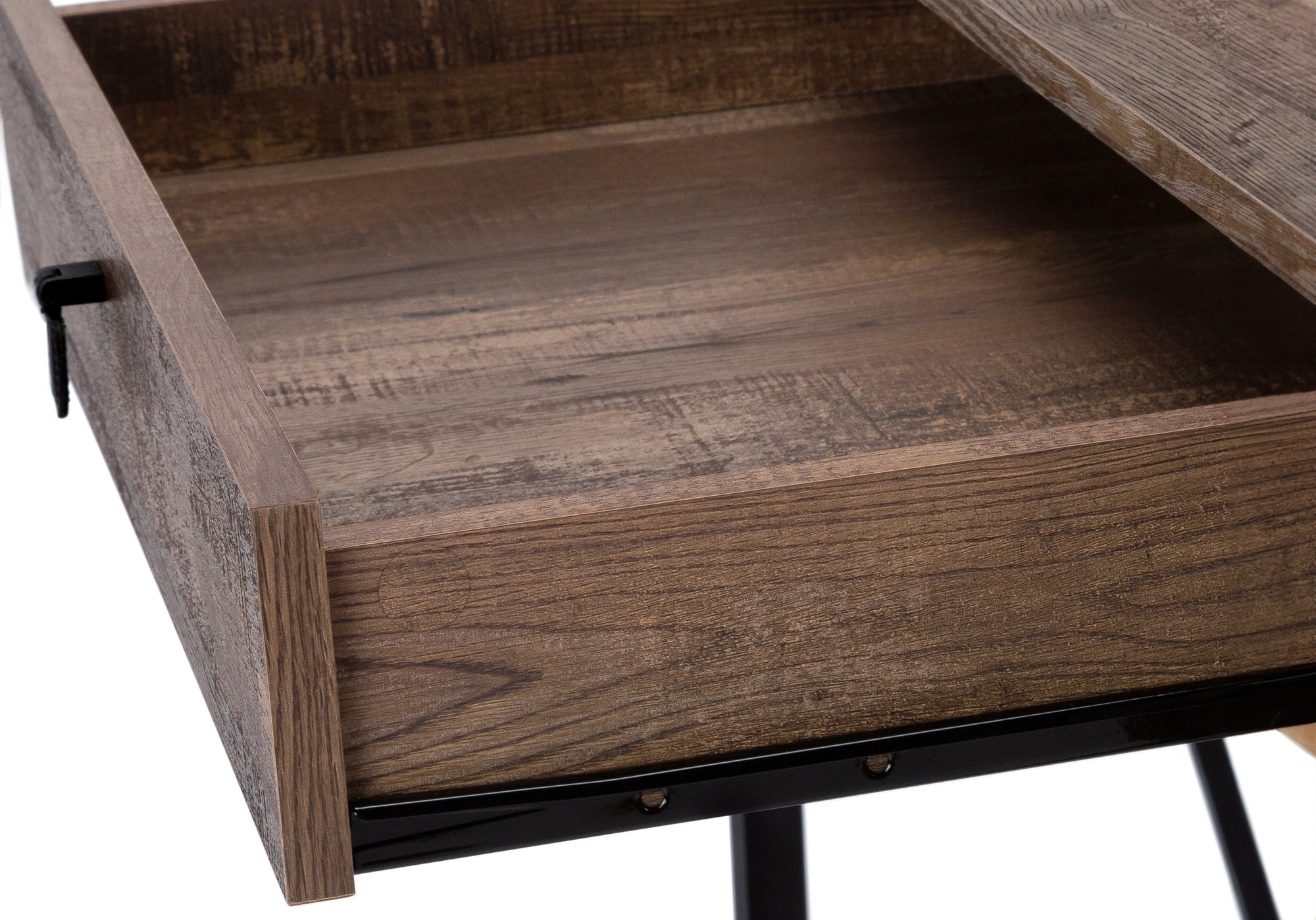 Computer Desk - 48"L / Brown Reclaimed Wood / Black Metal-Computer Desk-DECOROLALA