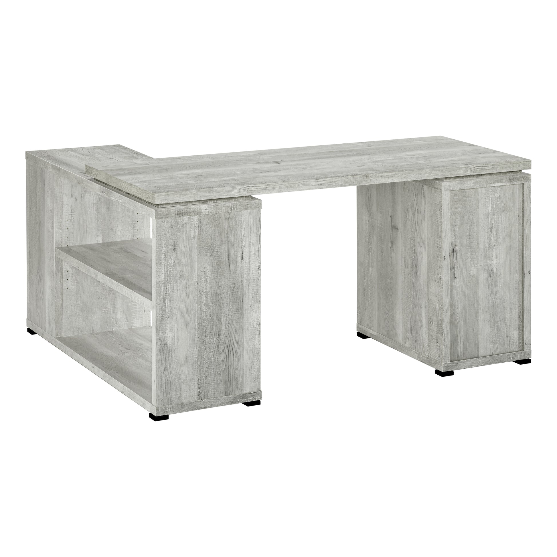 Computer Desk - Grey Reclaimed Wood L/R Facing Corner-Computer Desk-DECOROLALA