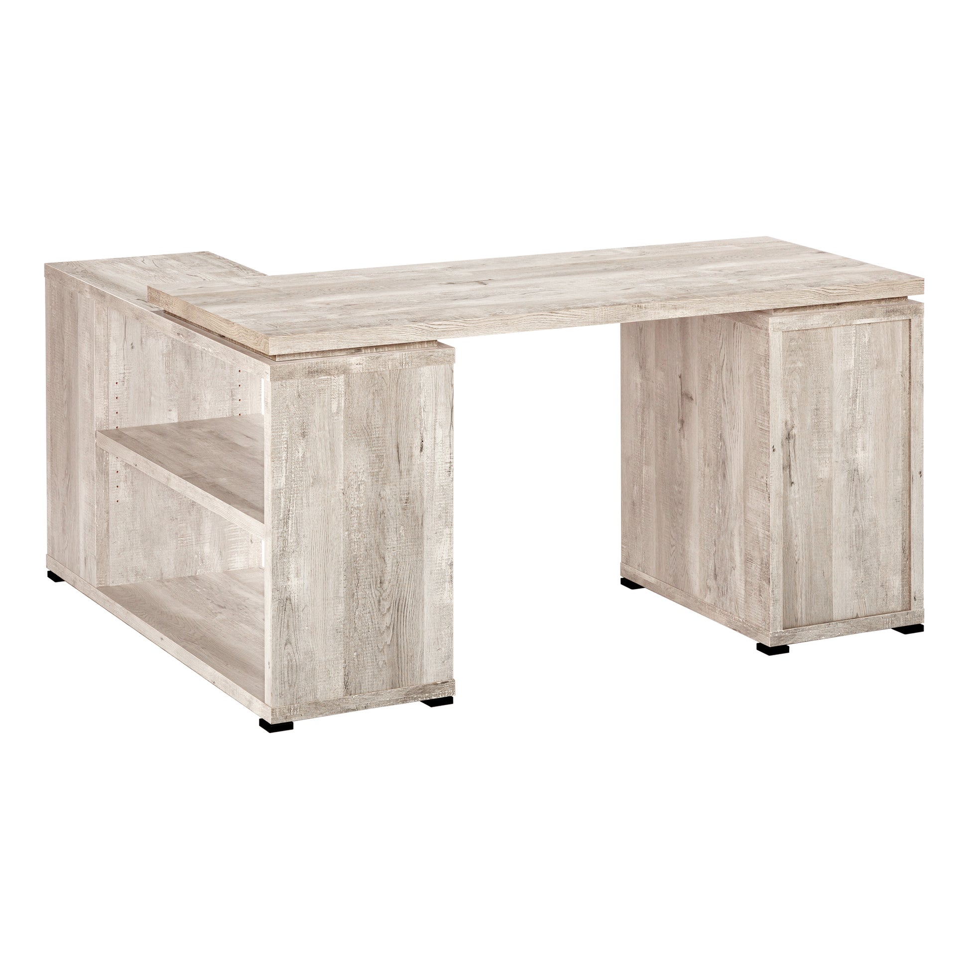 Computer Desk - Grey Reclaimed Wood L/R Facing Corner-Computer Desk-DECOROLALA