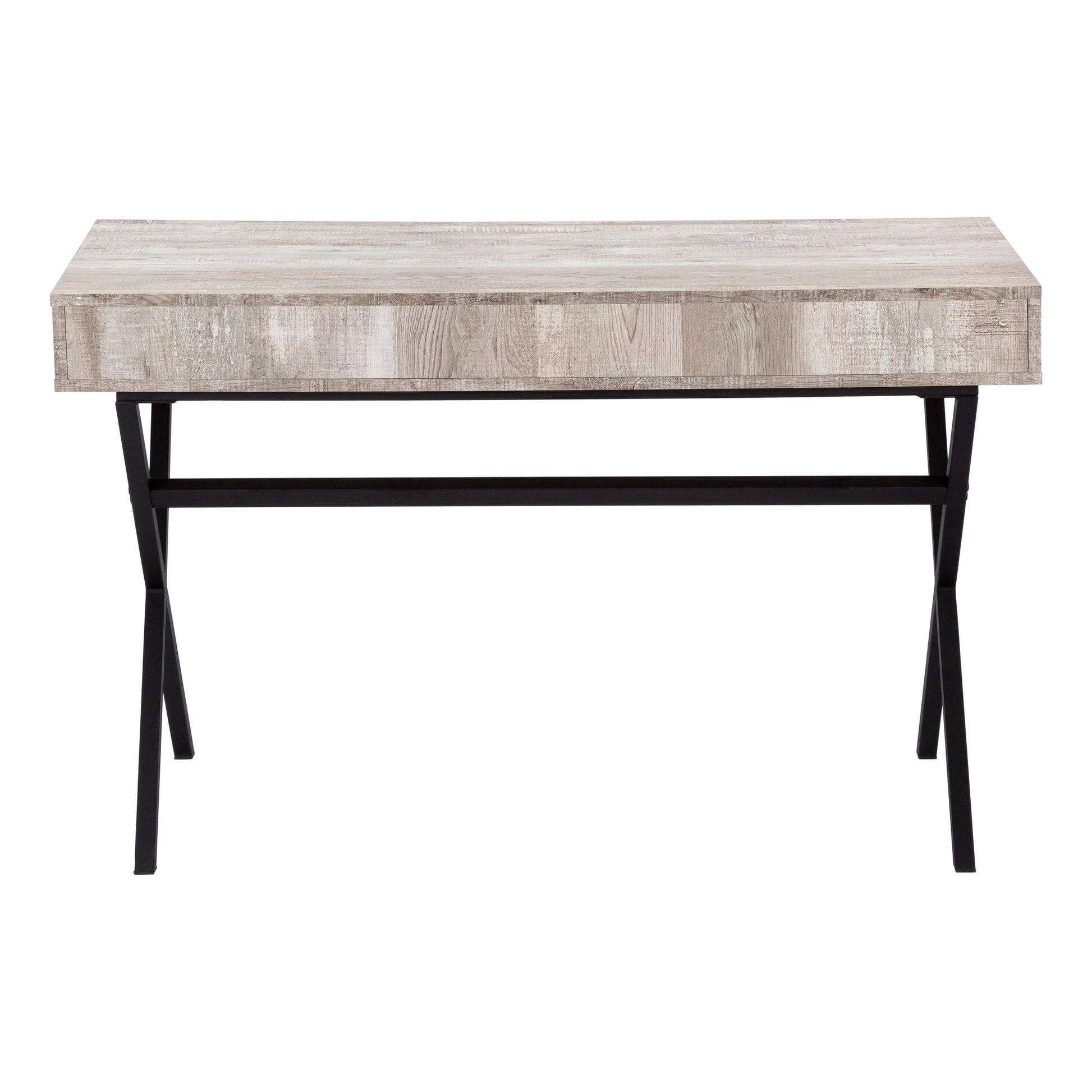 Computer Desk - 48"L / Espresso / Gold Metal-Computer Desk-DECOROLALA