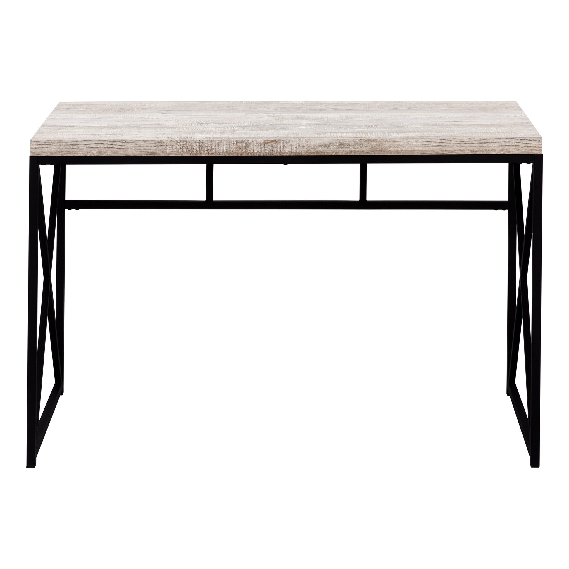 Computer Desk - 48"L / Espresso / Gold Metal-Computer Desk-DECOROLALA