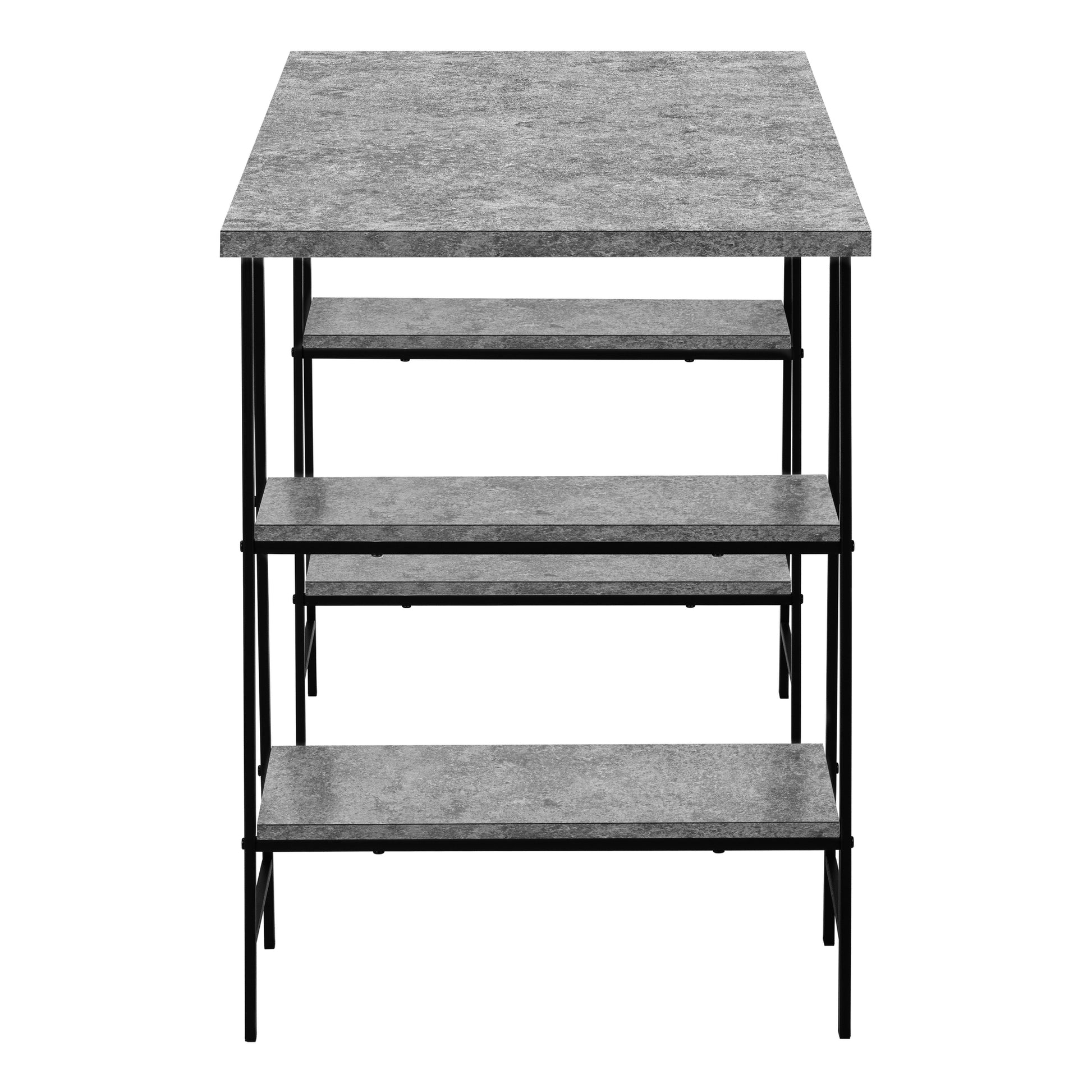 Computer Desk - 48"L / White / White Metal-Computer Desk-DECOROLALA