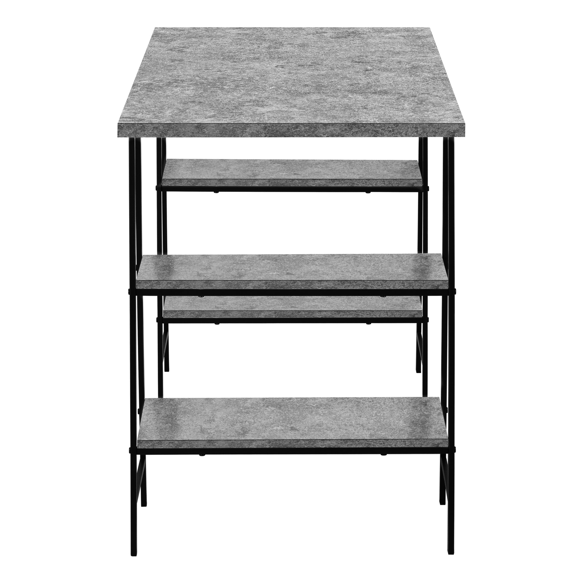 Computer Desk - 48"L / White / White Metal-Computer Desk-DECOROLALA
