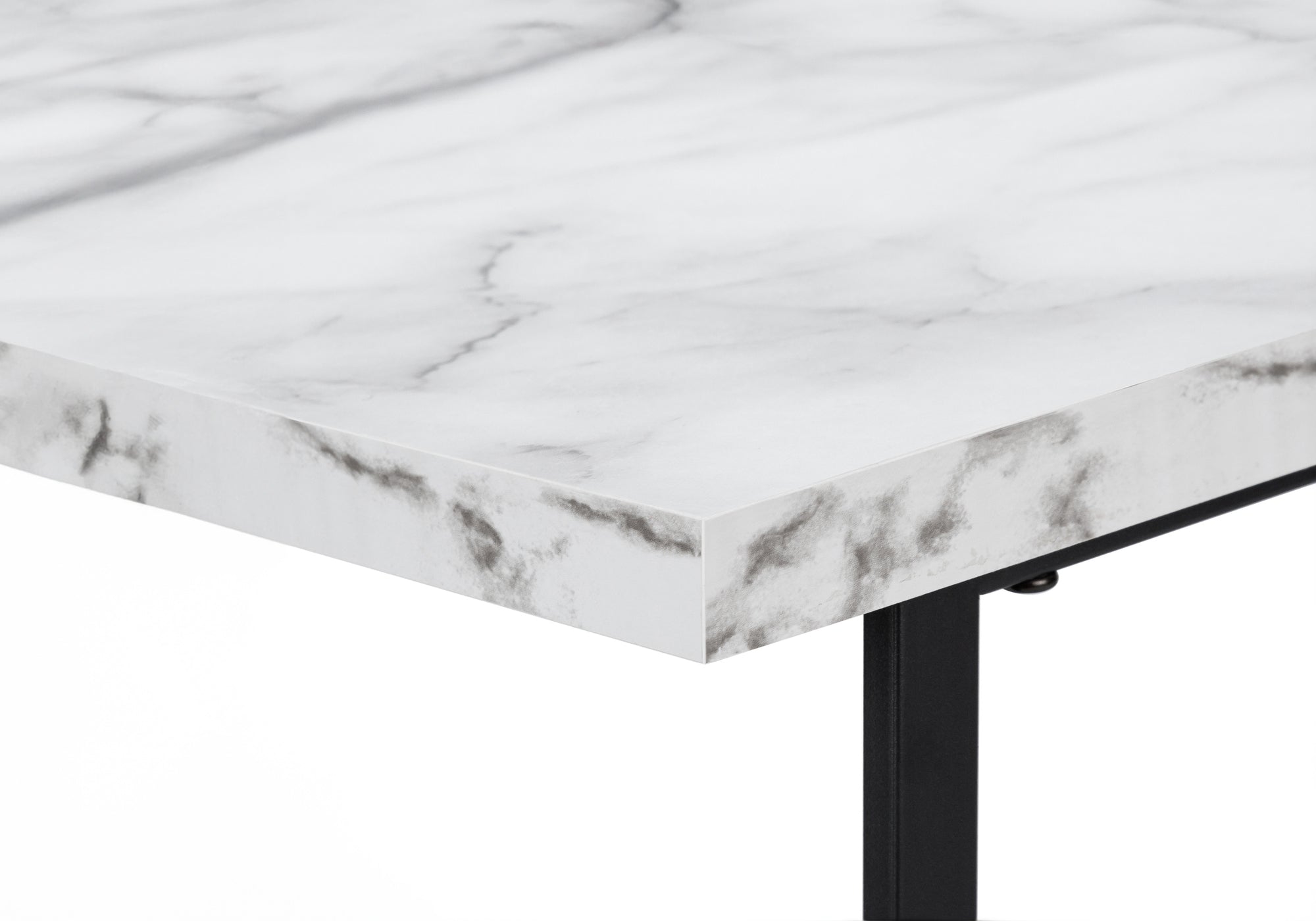 Computer Desk - 48"L / White / White Metal-Computer Desk-DECOROLALA